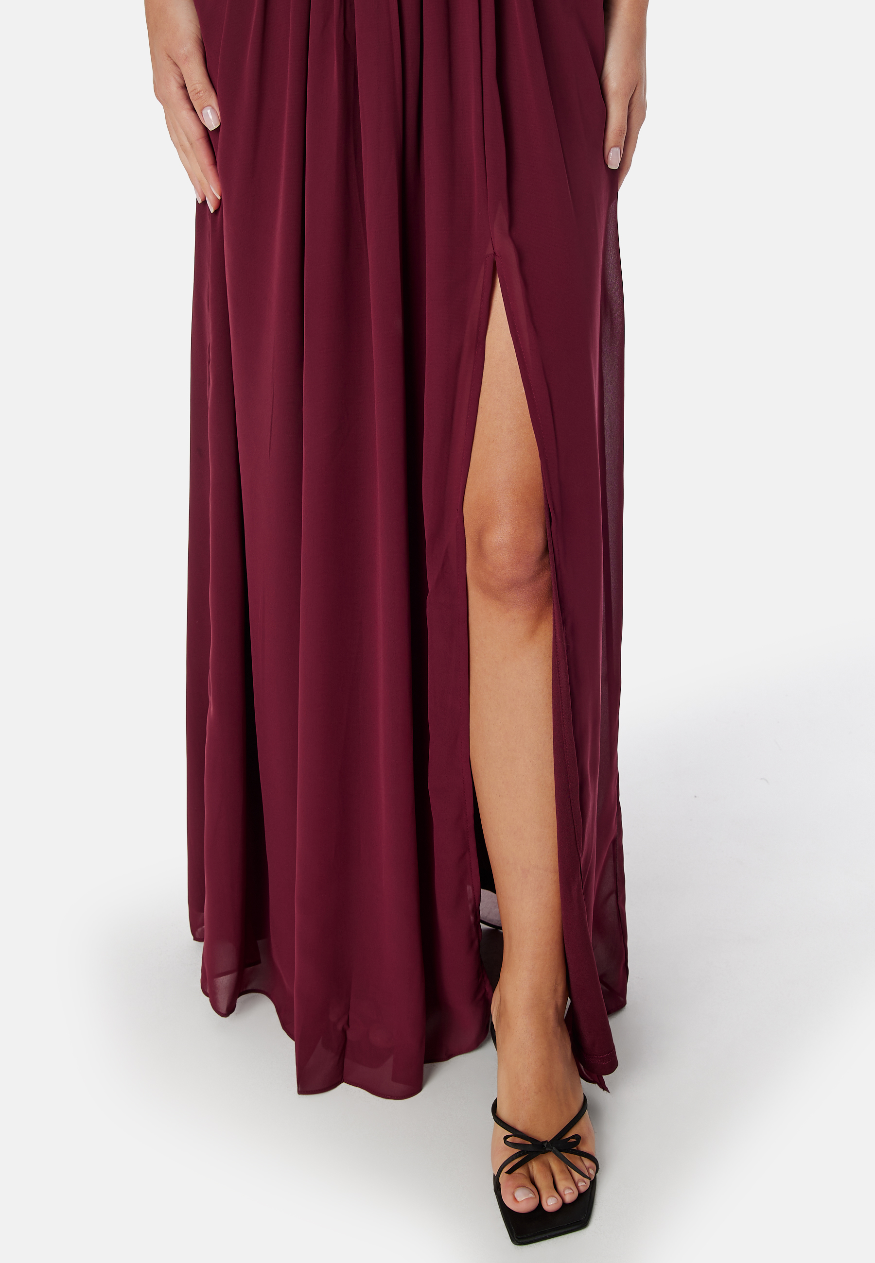 High Neck Maxi Dress With Split 3