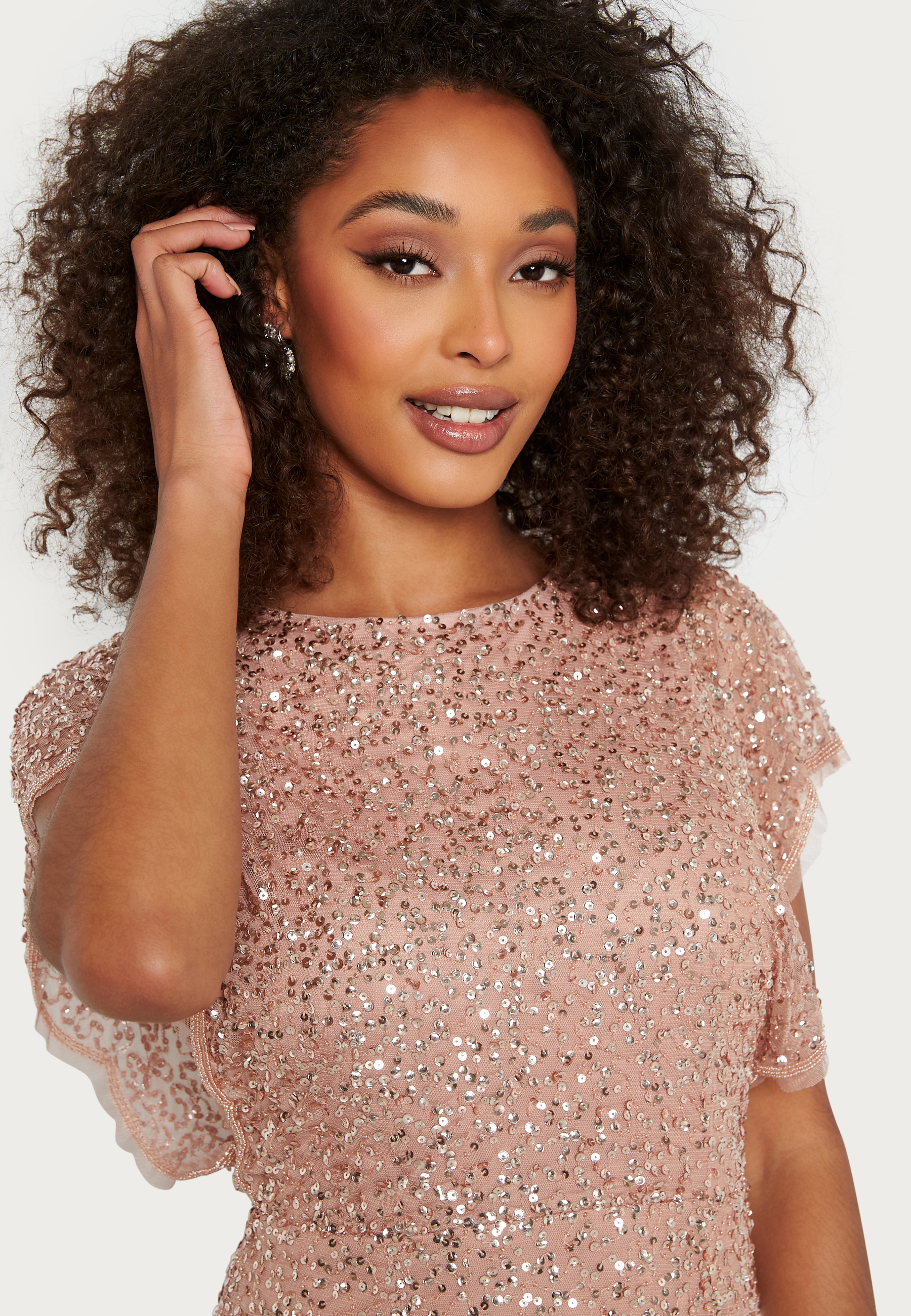 Scallop Sequin Midi Dress 3