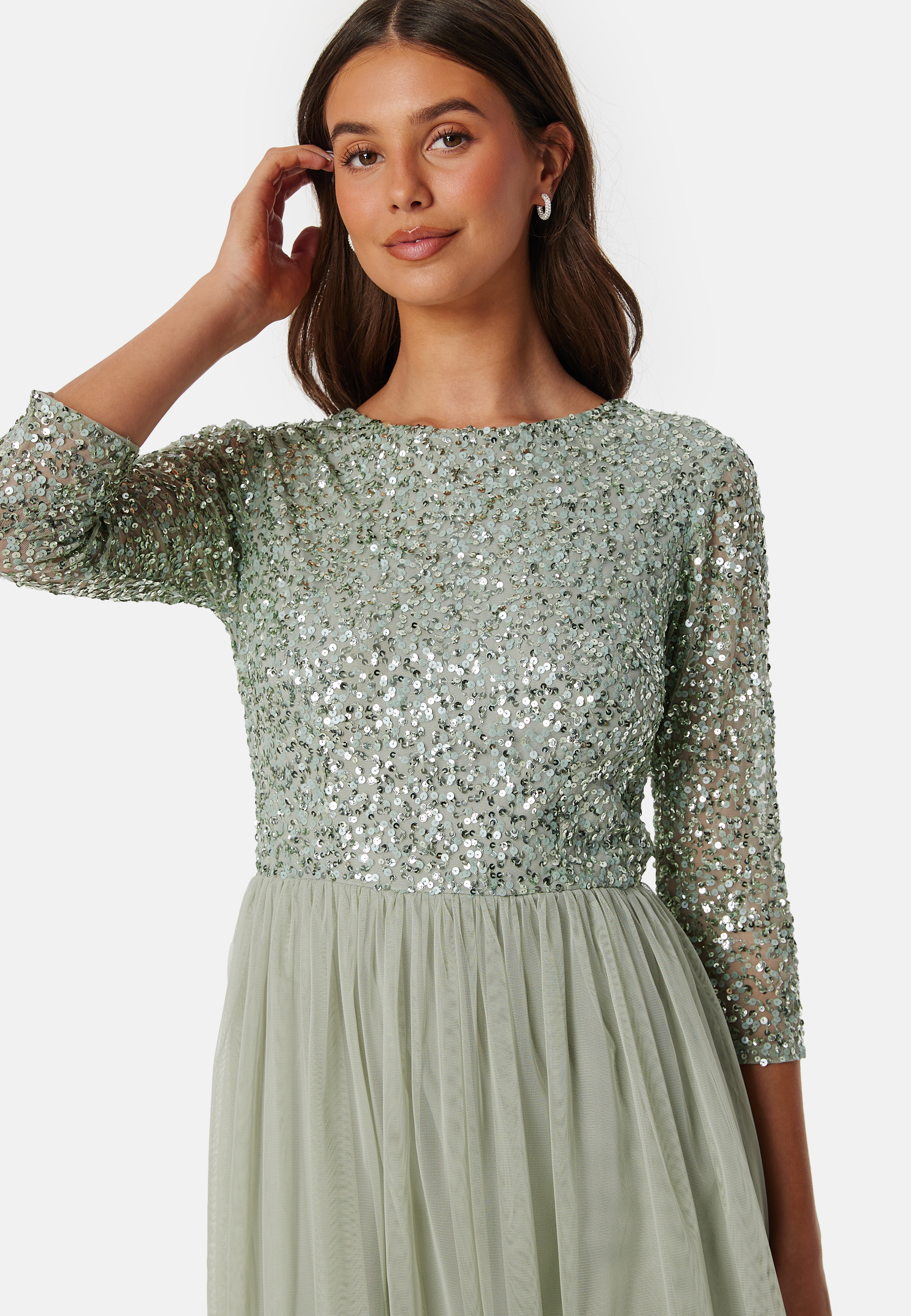 Sequin Bodice Mid Dress 2