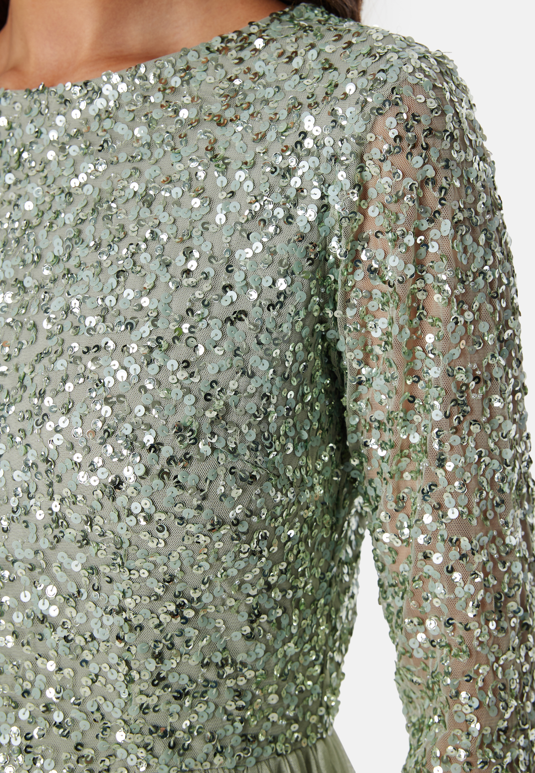 Sequin Bodice Mid Dress 3