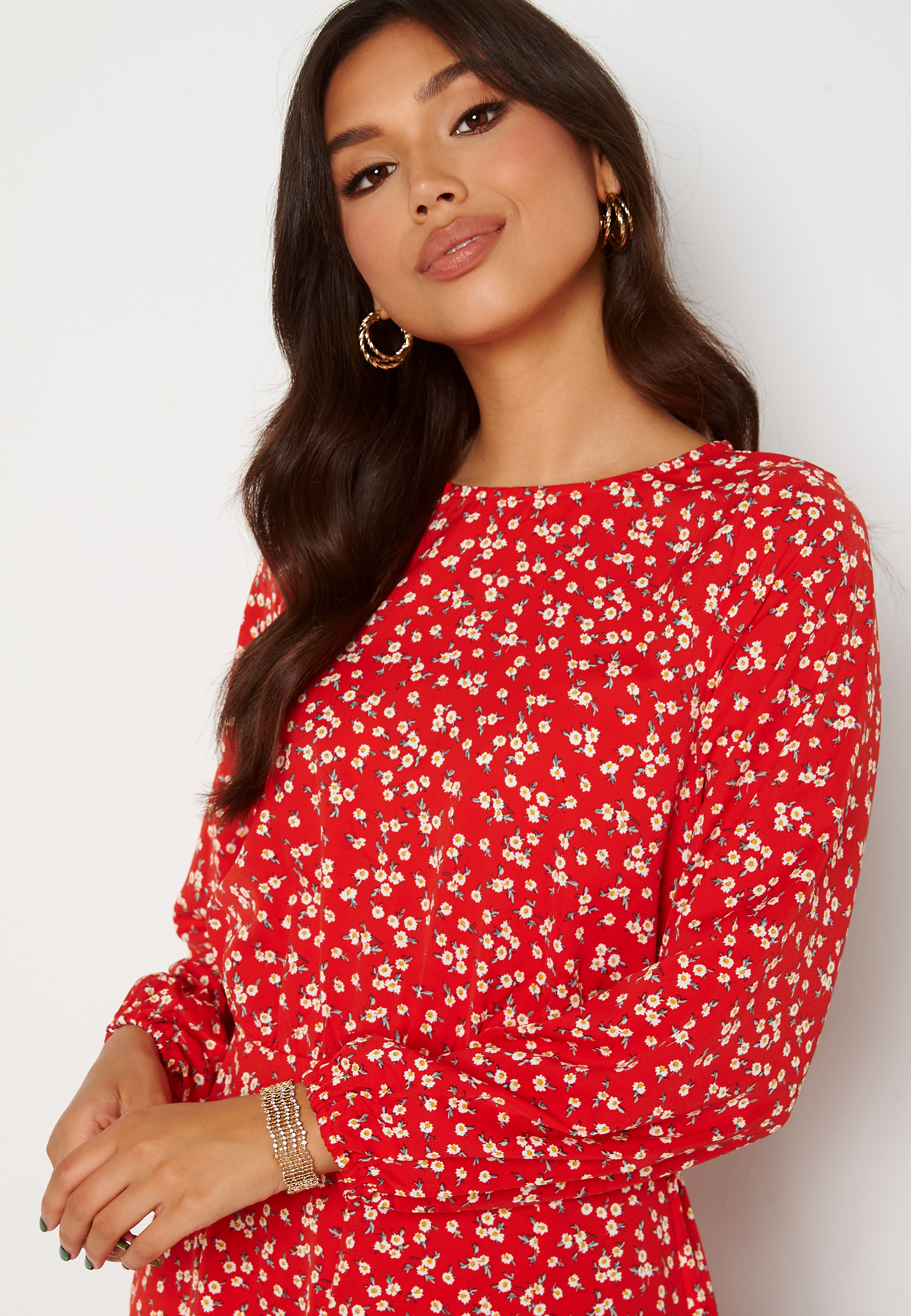 Ditsy Print Pleat Dress 3