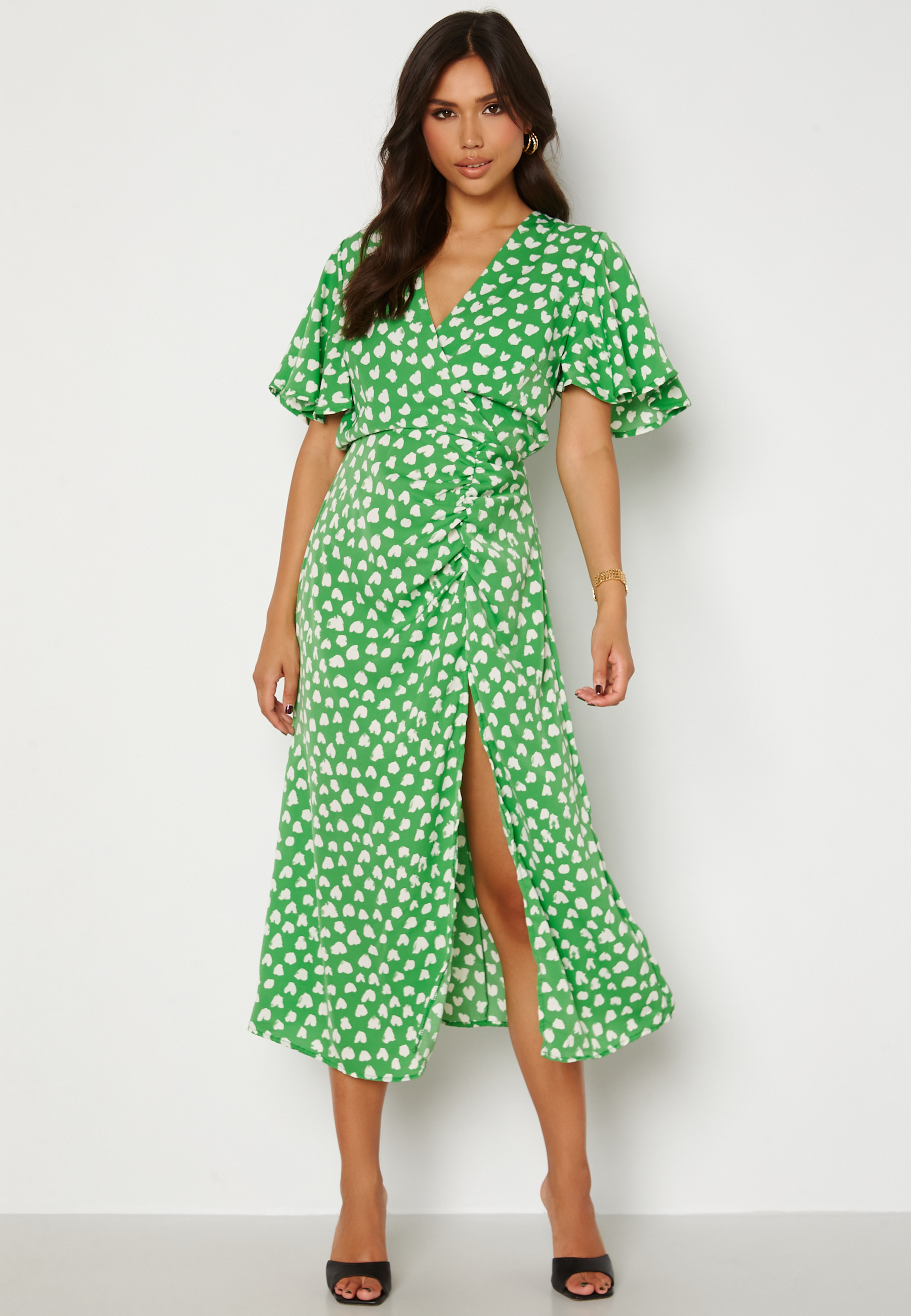 Heart Print Midi Dress