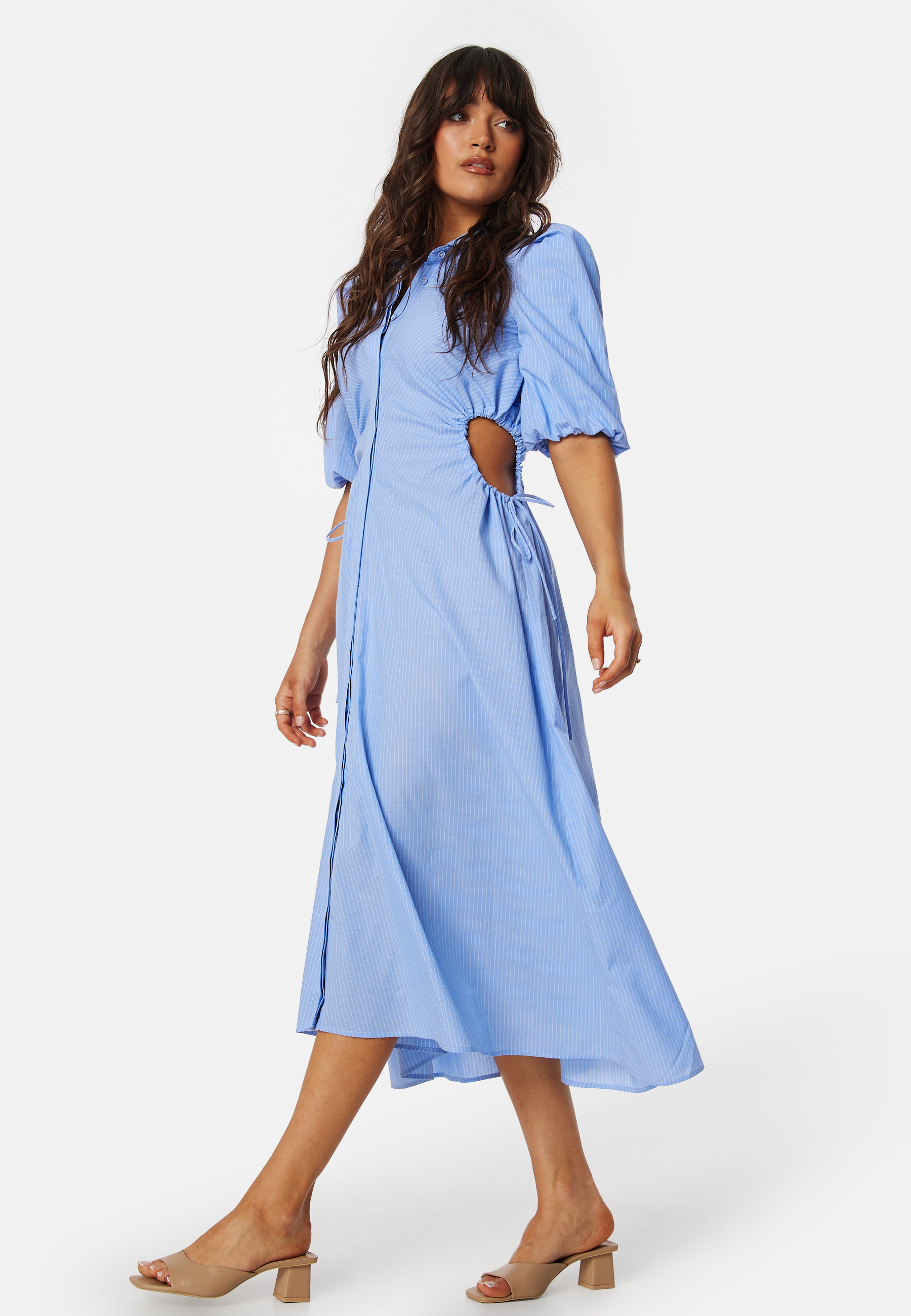 Cut out midi shirt dress 3