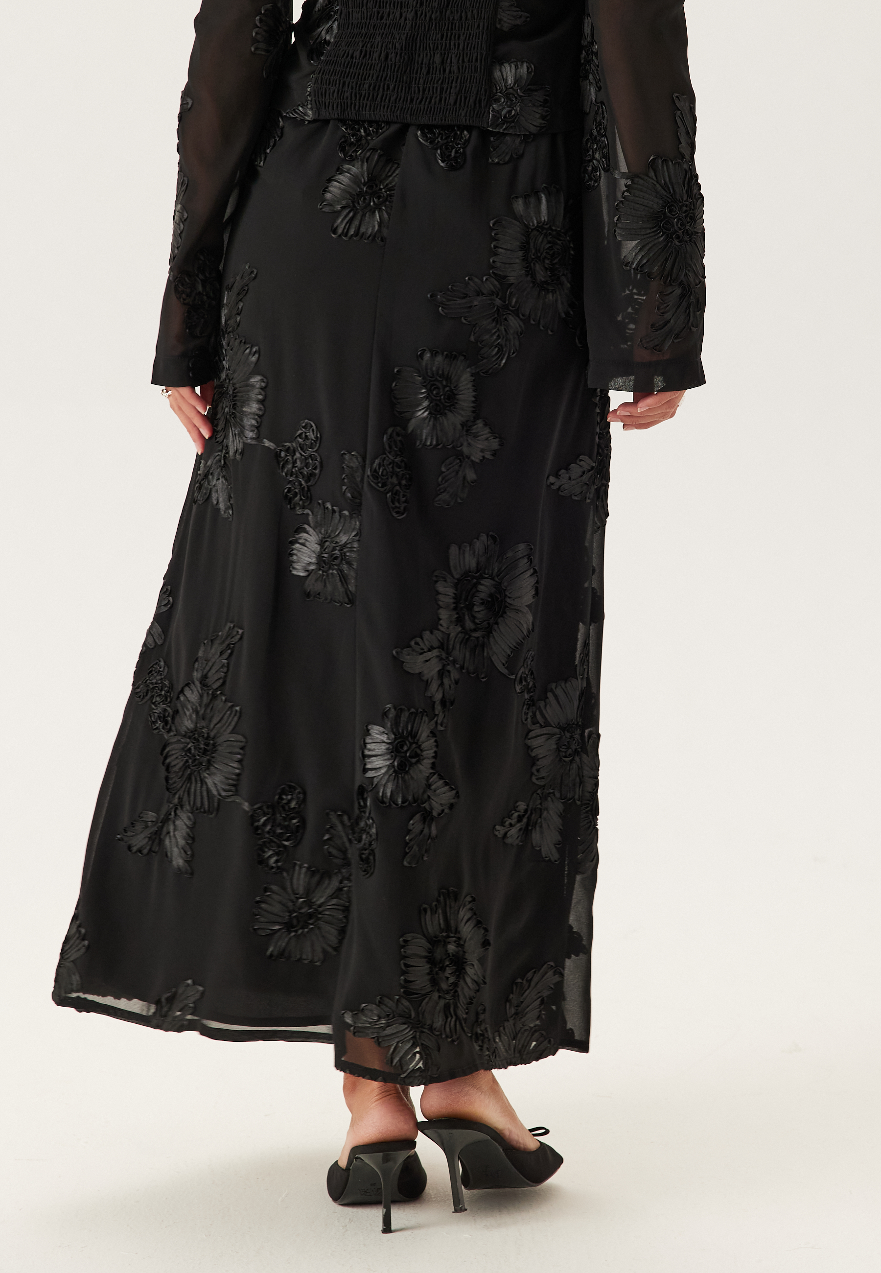 3D Flower Maxi Skirt 2