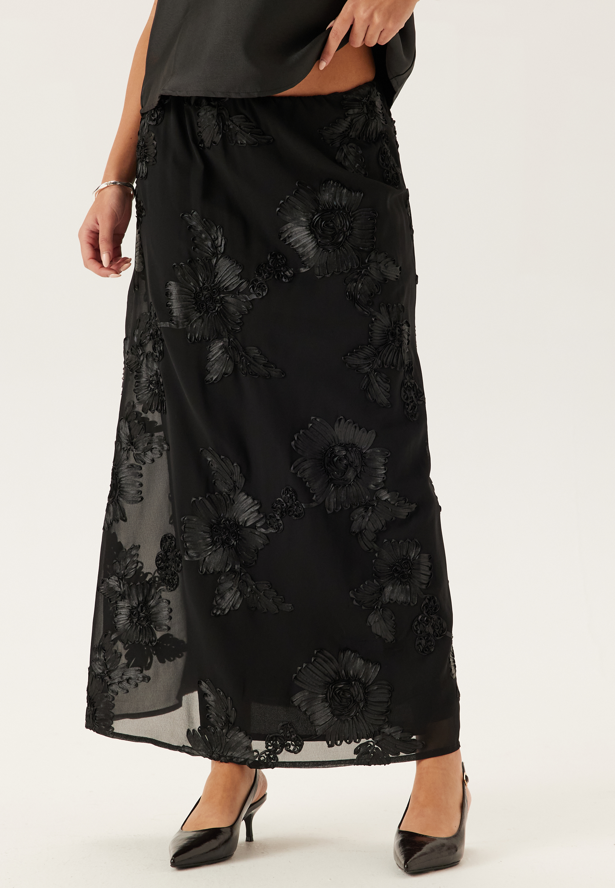 3D Flower Maxi Skirt 6