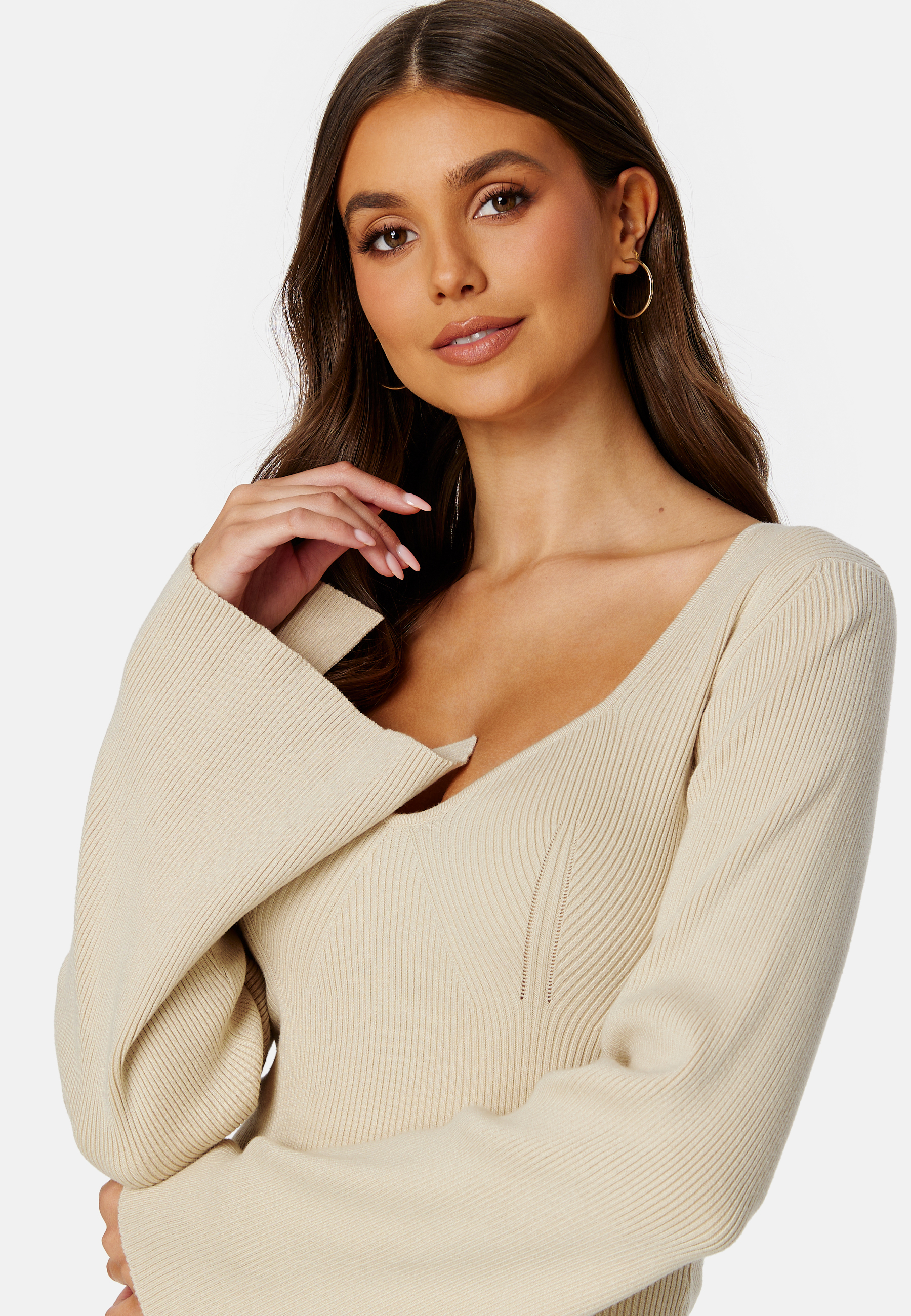 Knitted L/S Slit Top 2