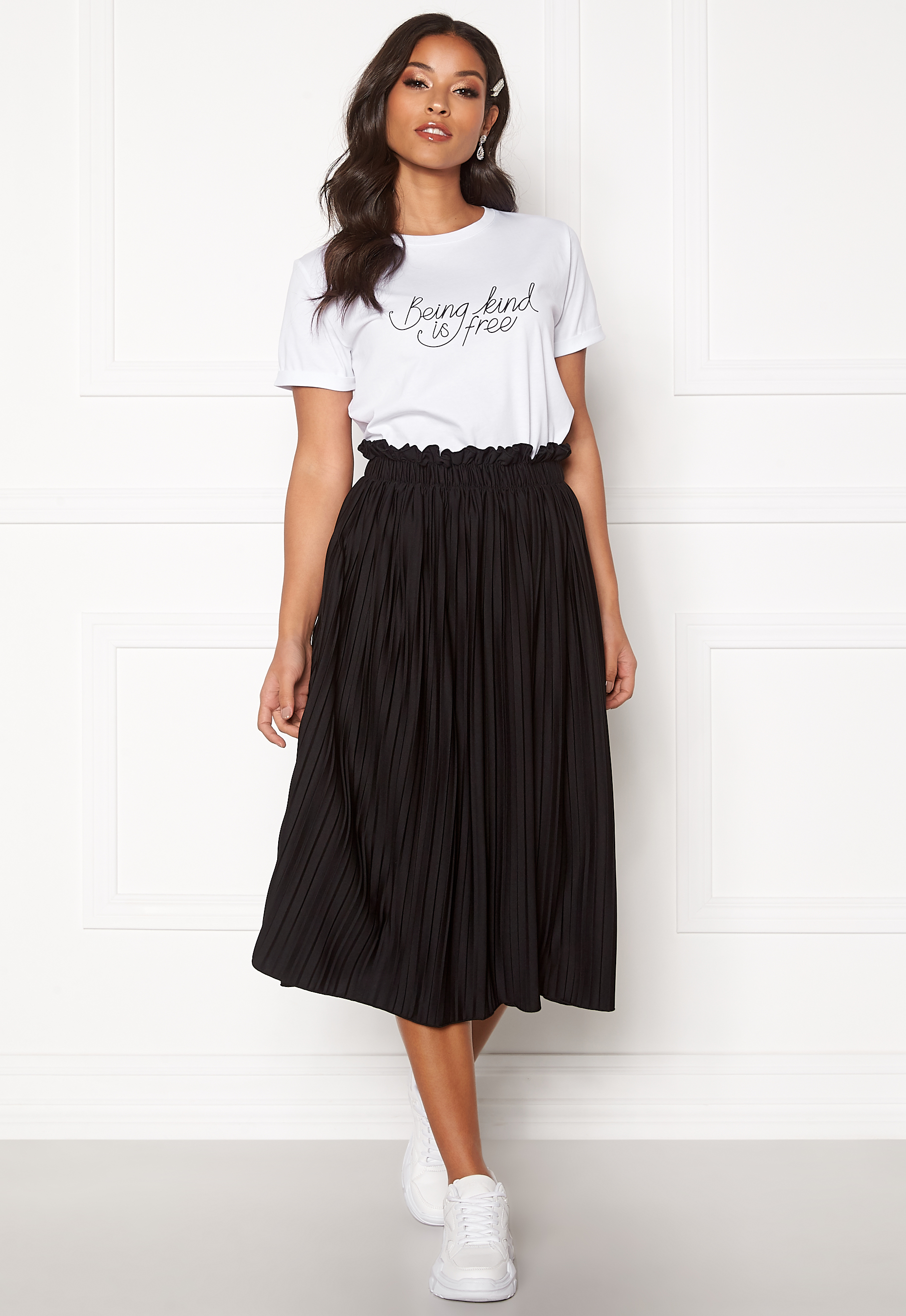 Anna midi pleated skirt