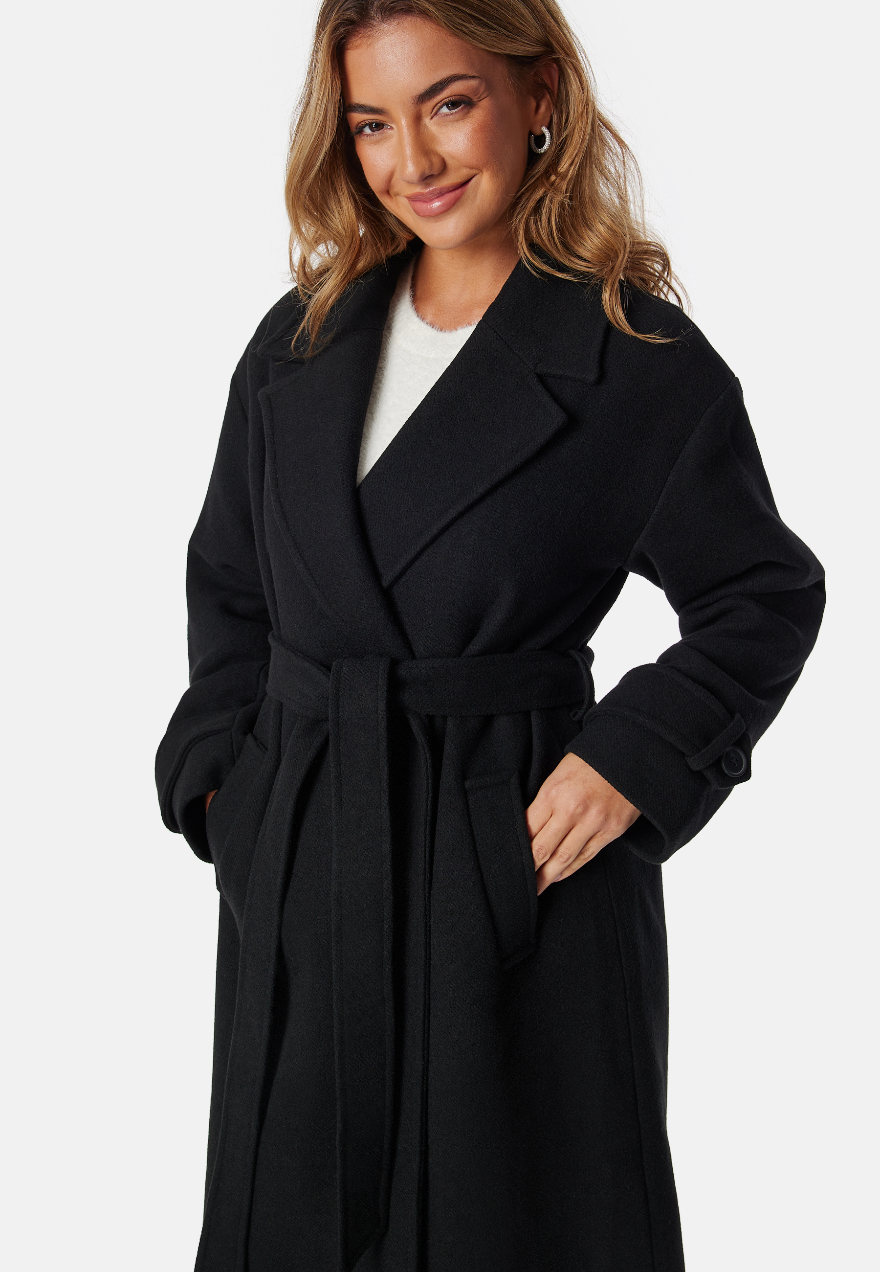 Belted Wool Blend Coat 2