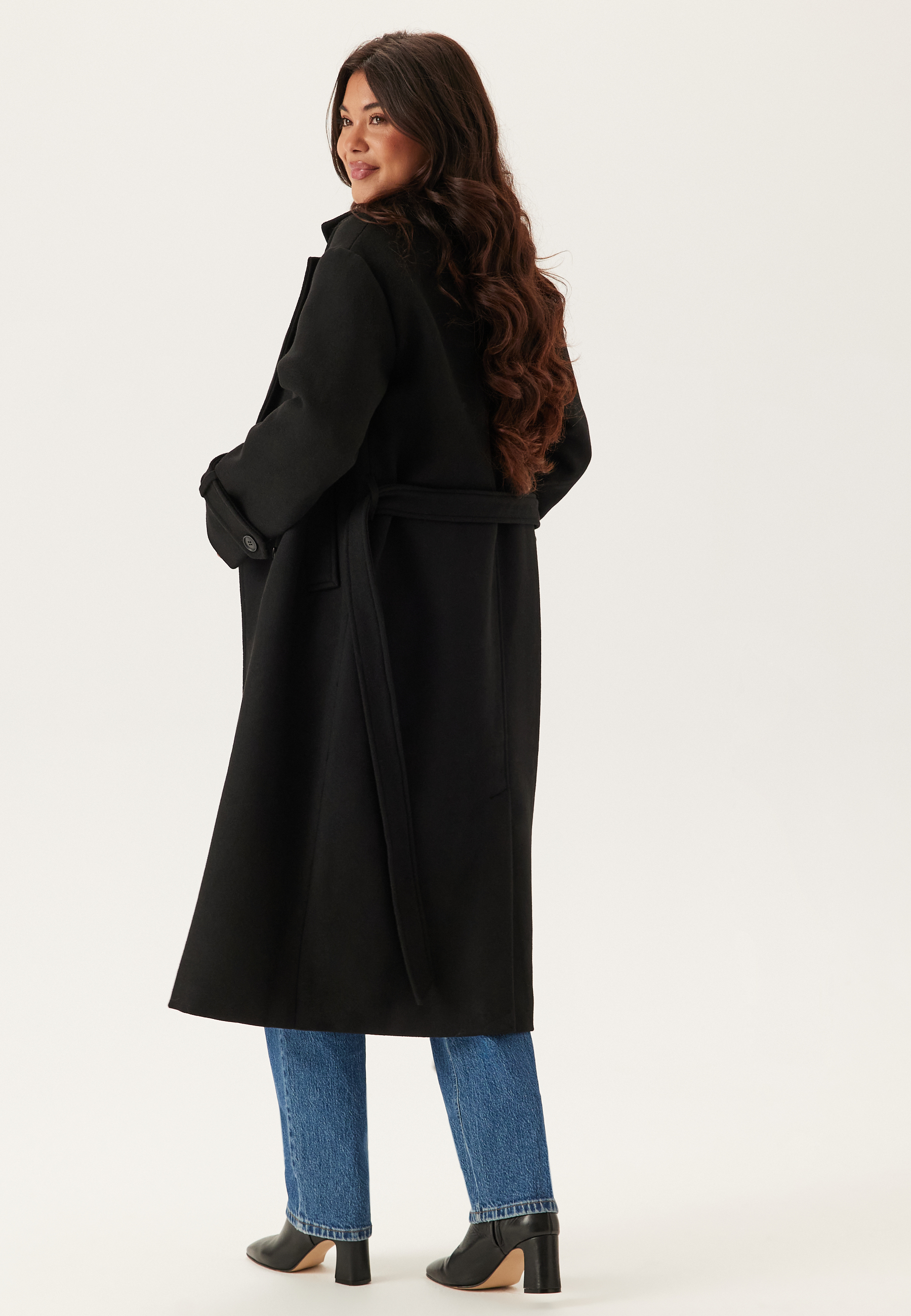 Belted Wool Blend Coat 2