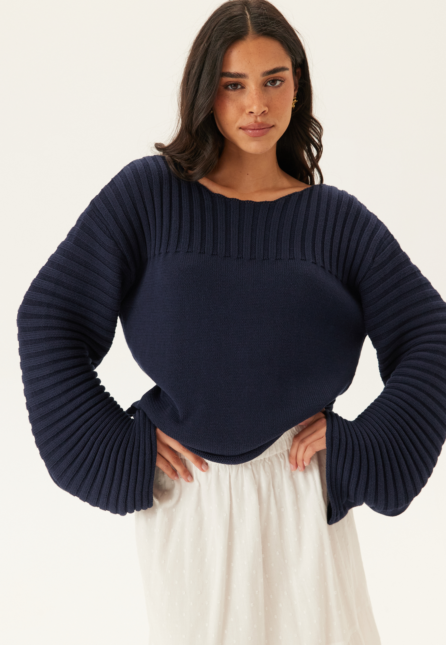 Boatneck Knitted Sweater
