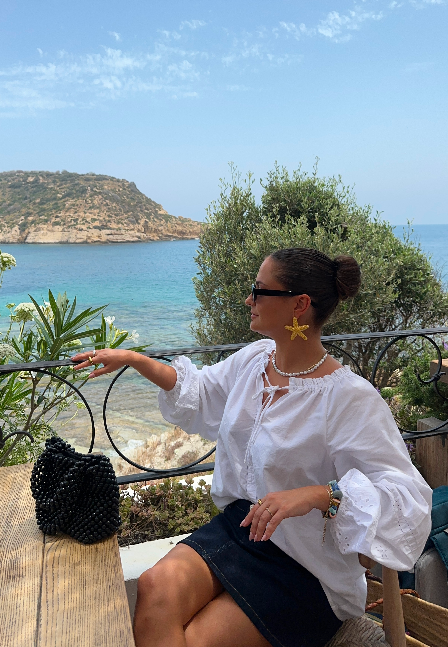 Broderie Anglaise Tie Blouse