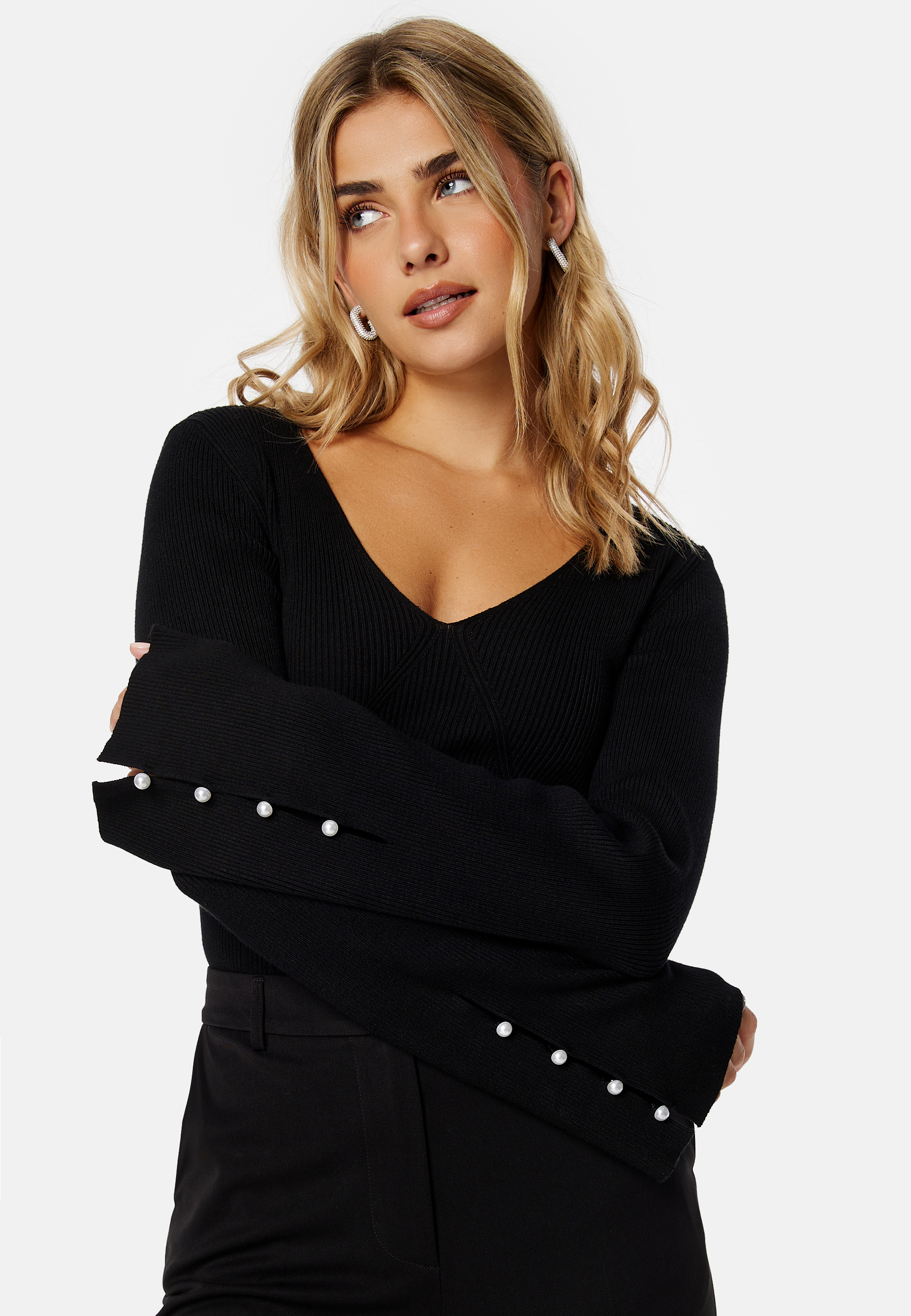 Carlie Pearl Button Top