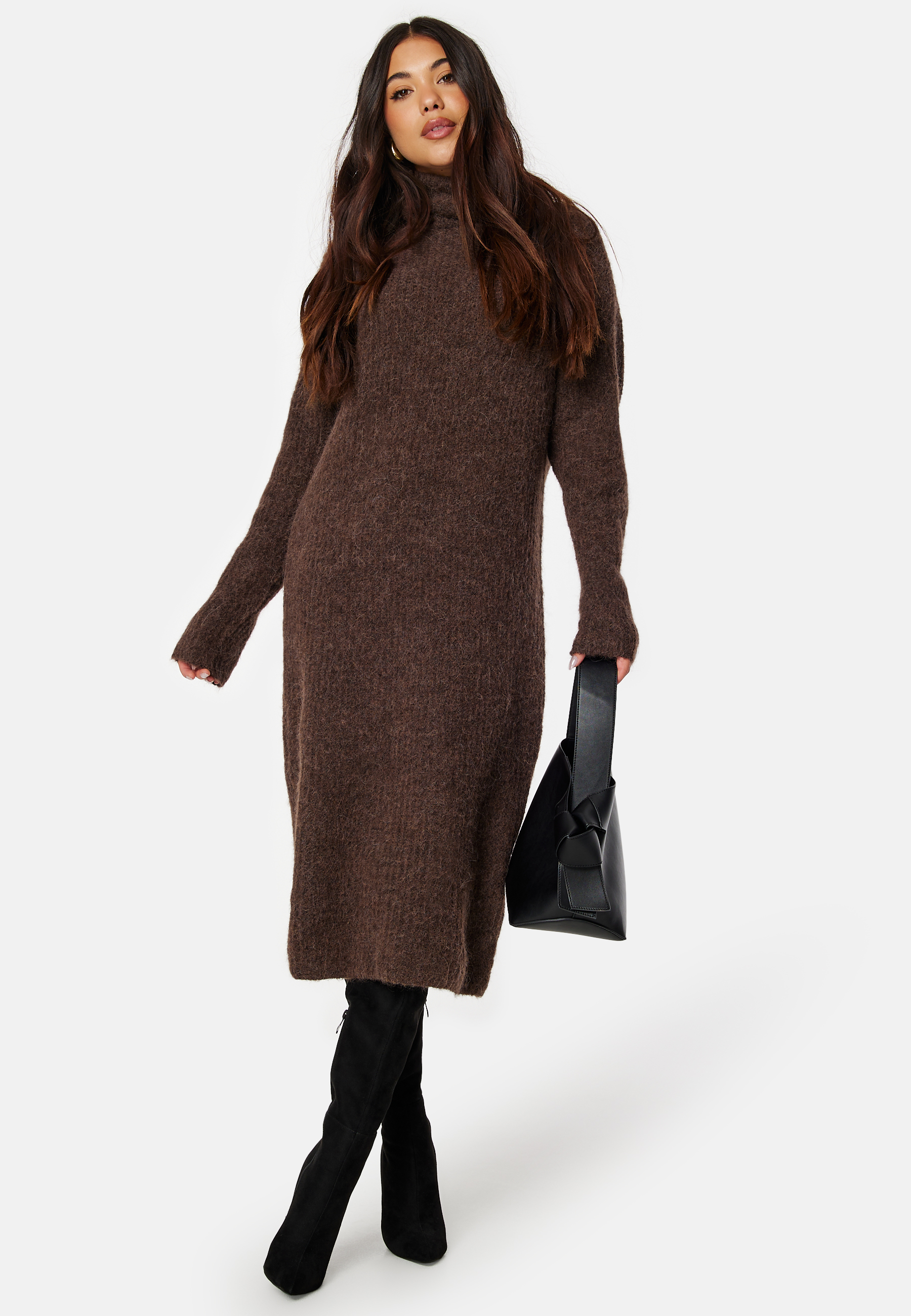 CC Chunky knitted wool mix dress 2