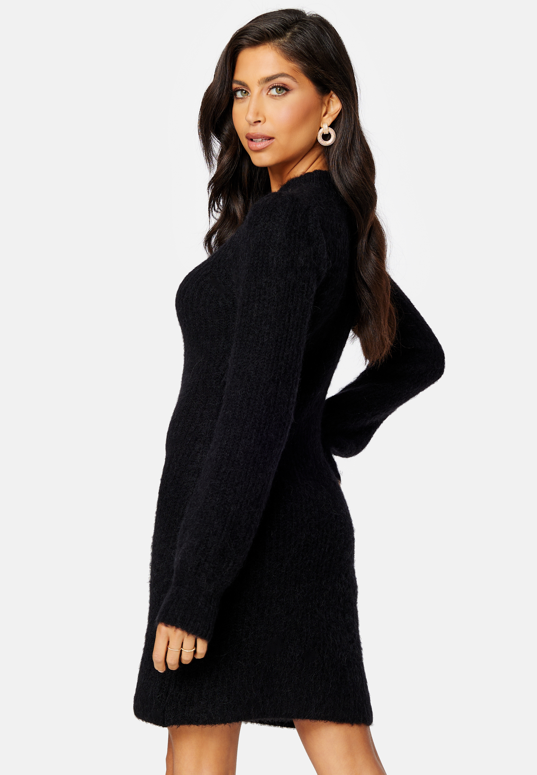 CC Chunky knitted wool mix short dress 2