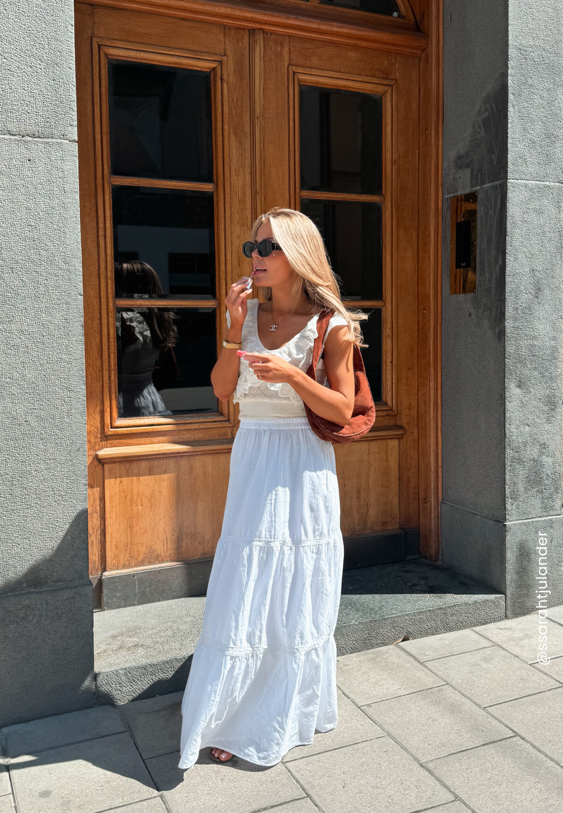 Cotton Lace Maxi Skirt