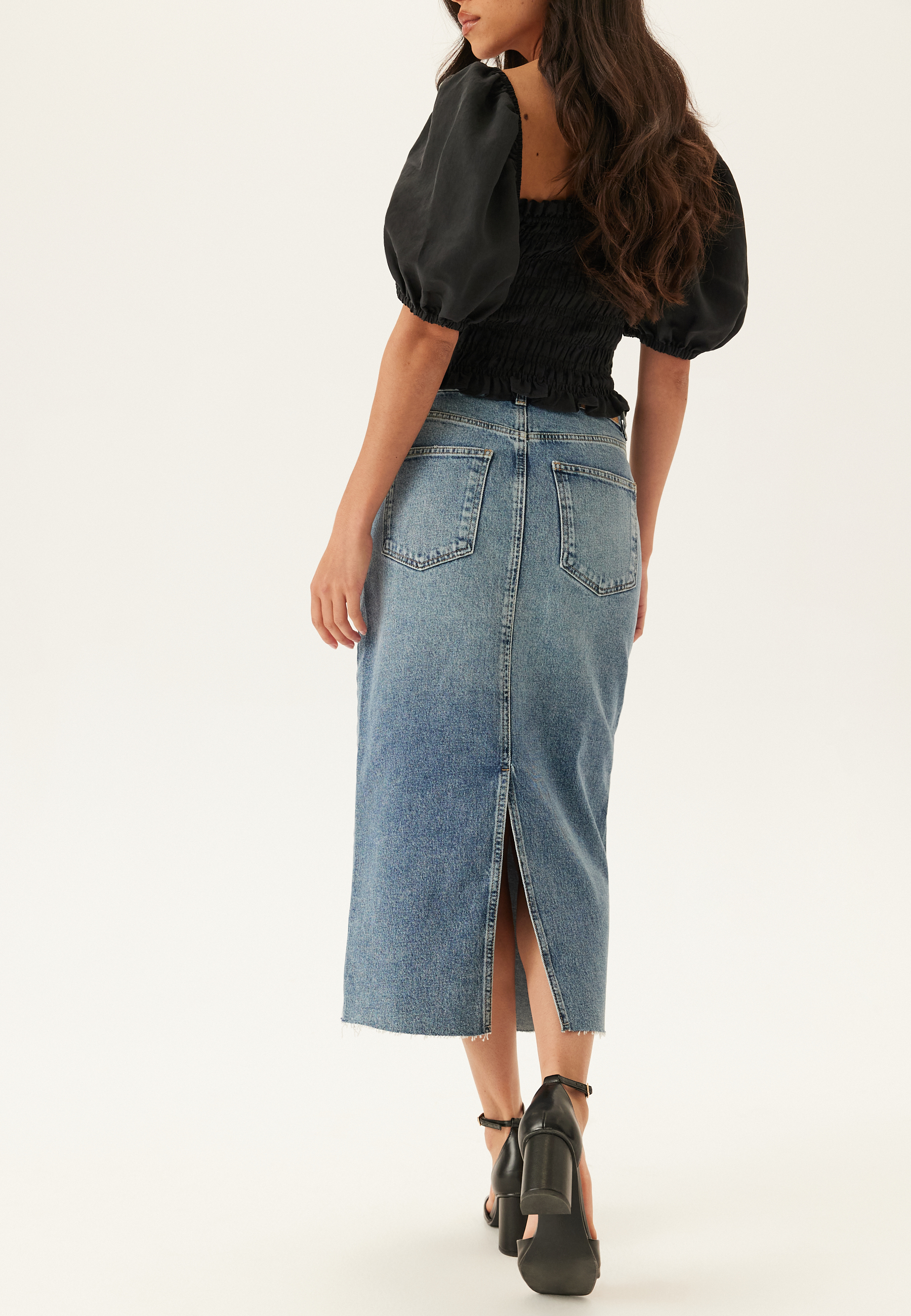 Denim Midi Skirt 3