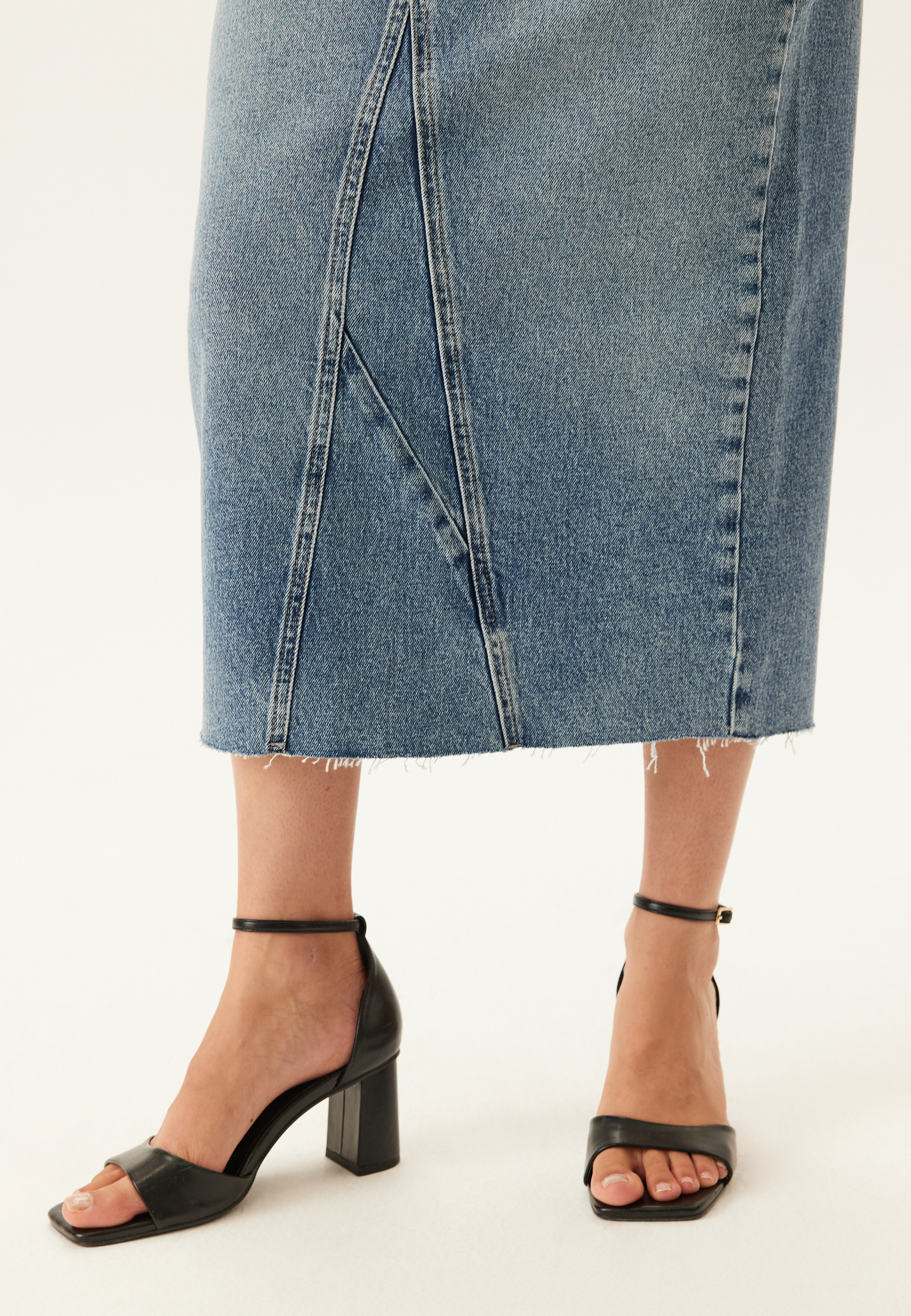 Denim Midi Skirt 5