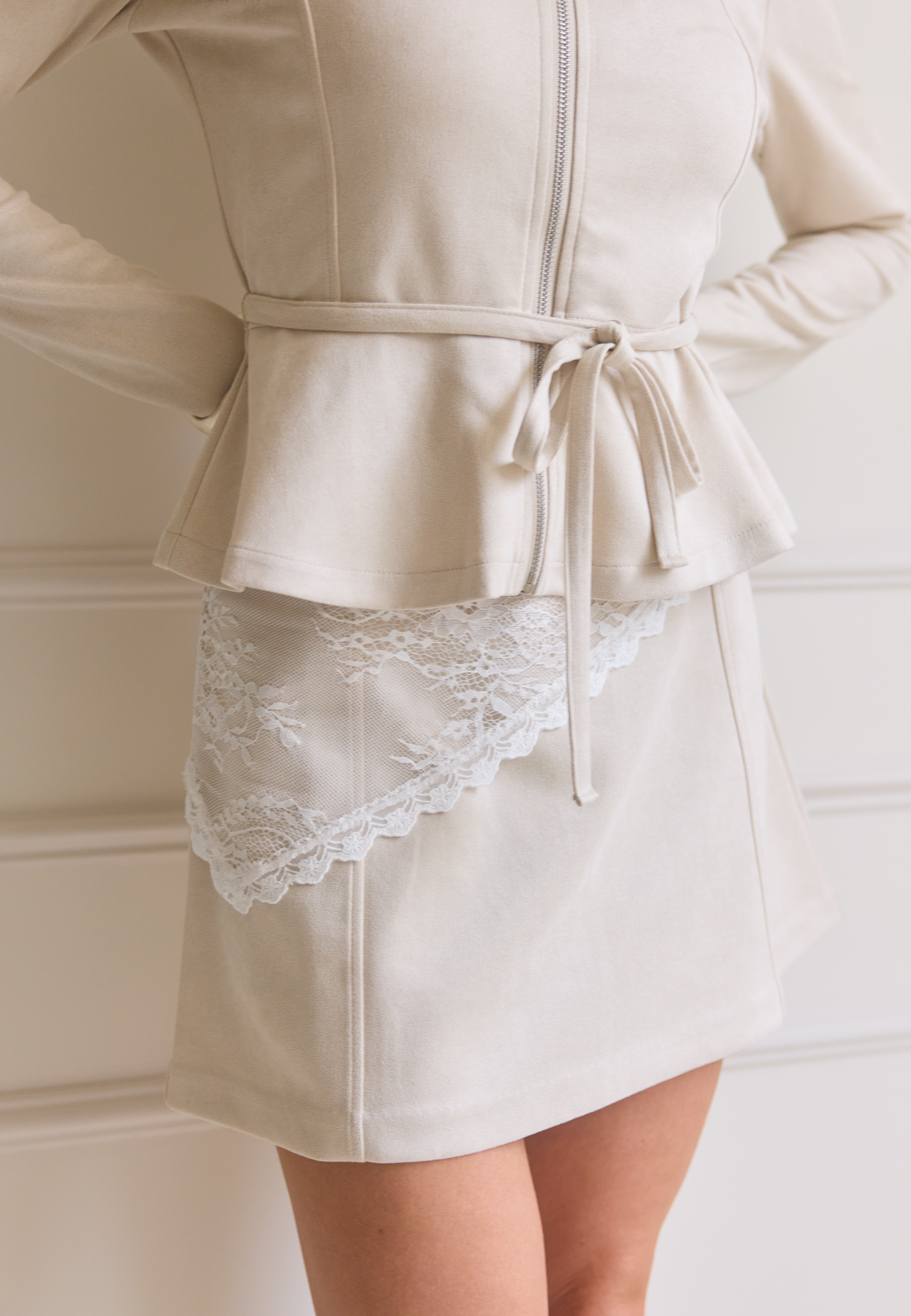 Faux Suede Mini Skirt