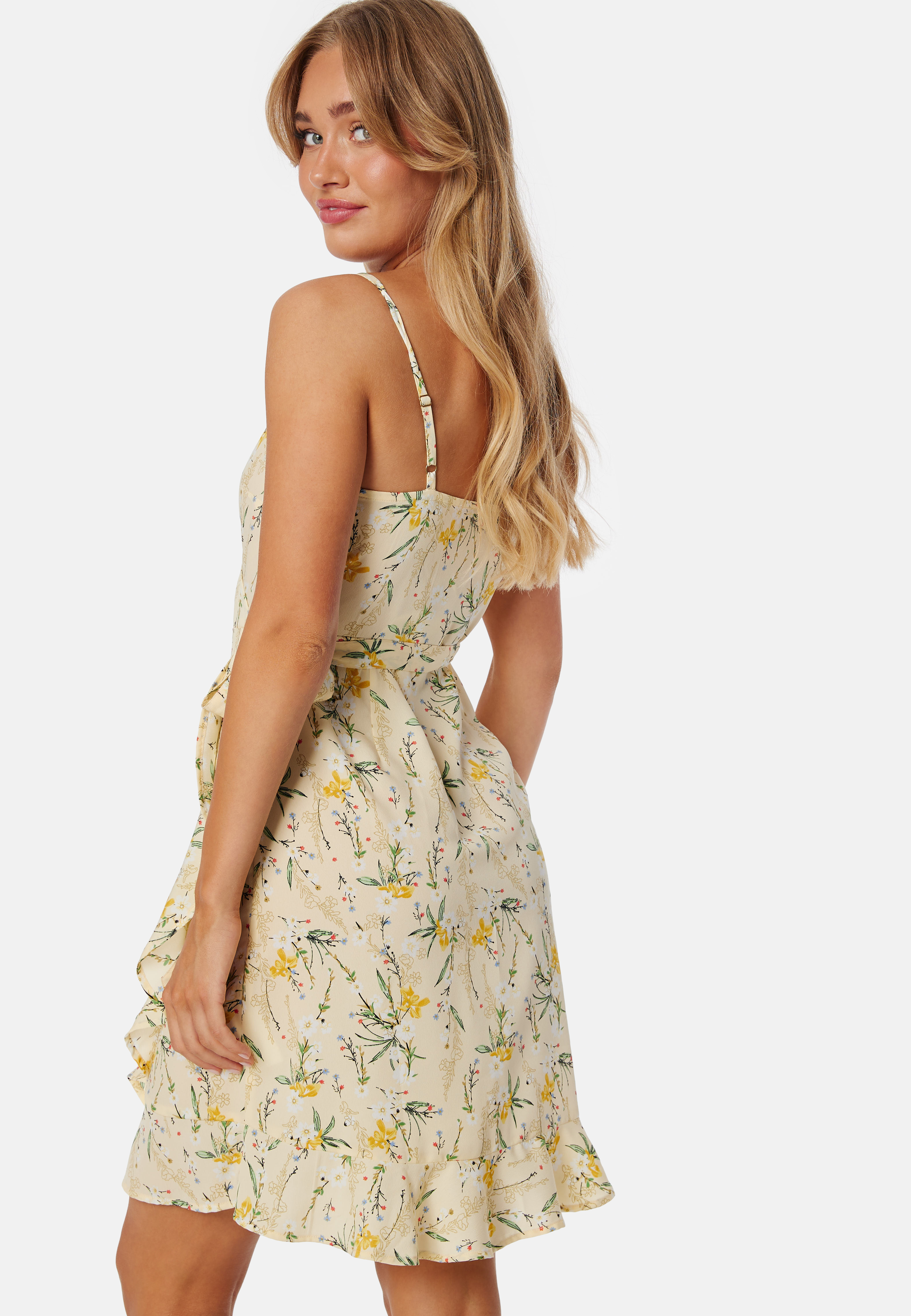 Flounce Short Strap Dress 2