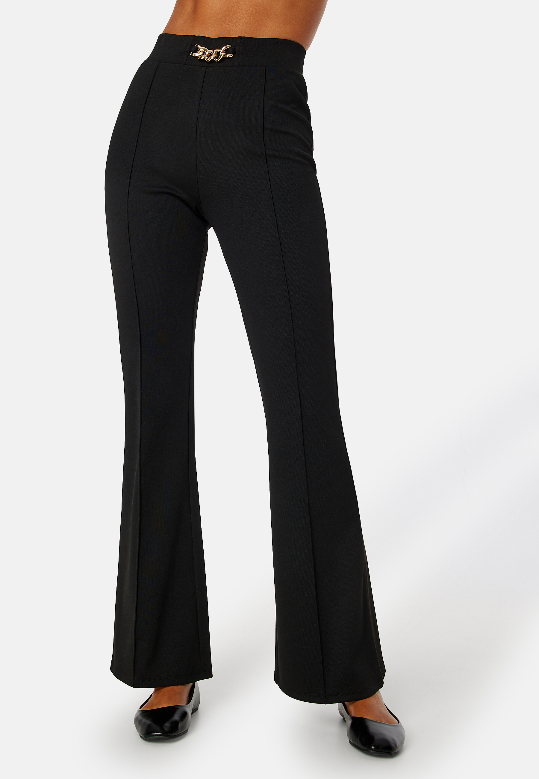 Flared Belted Trousers