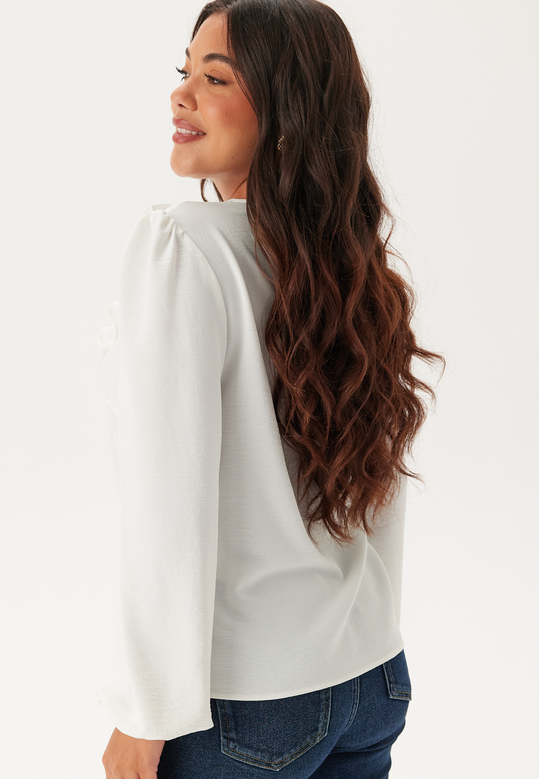 Frill Detail Puff Sleeve Blouse 2