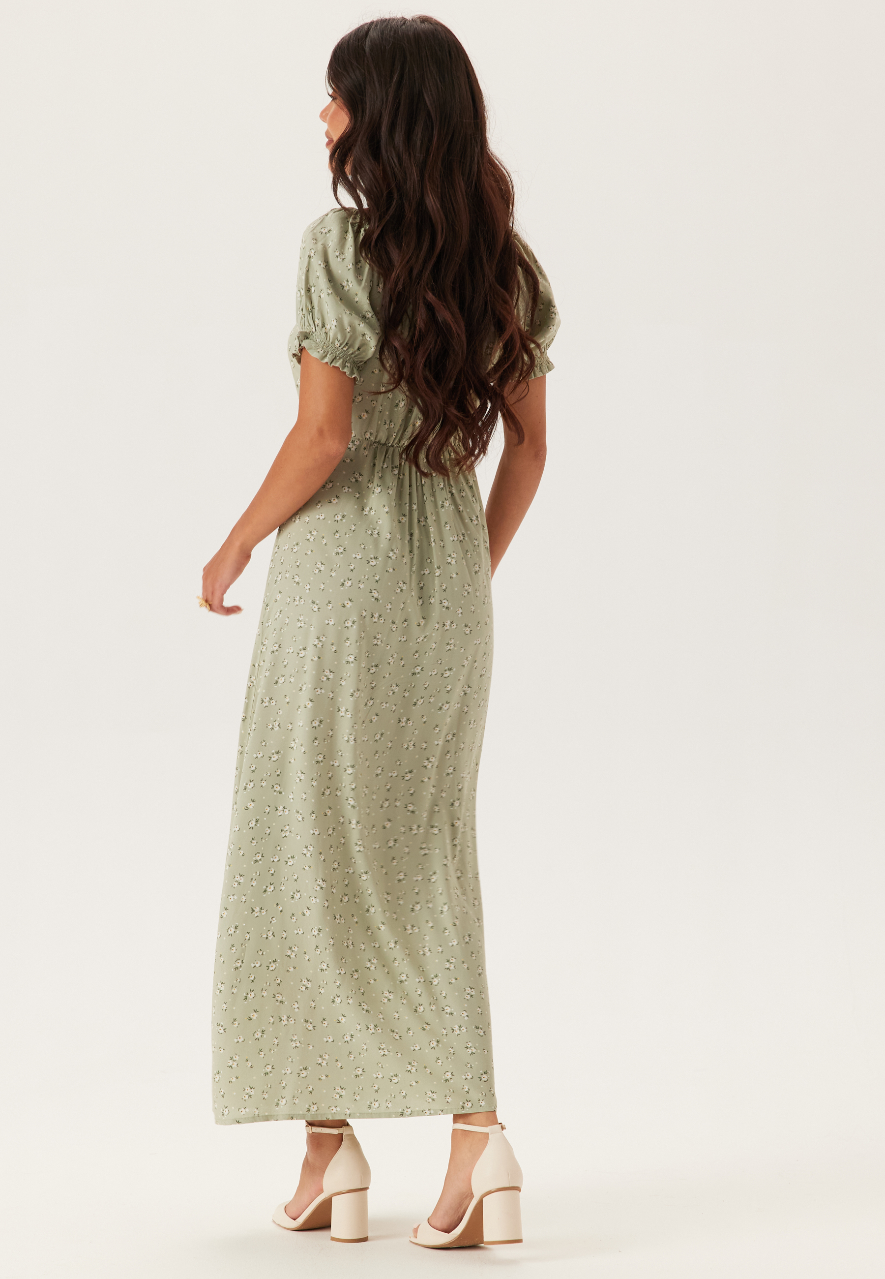 Front Tie Long Viscose Dress 2
