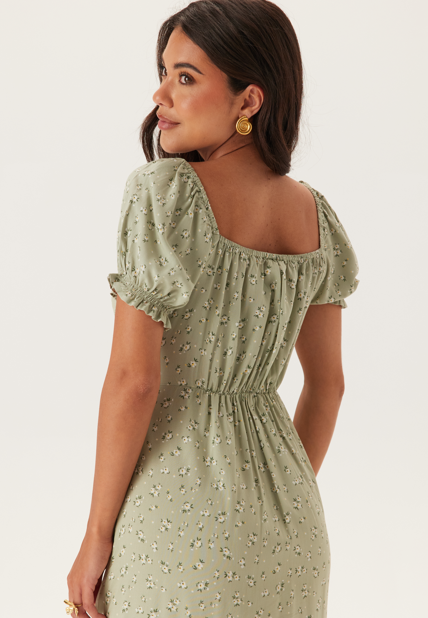 Front Tie Long Viscose Dress 4