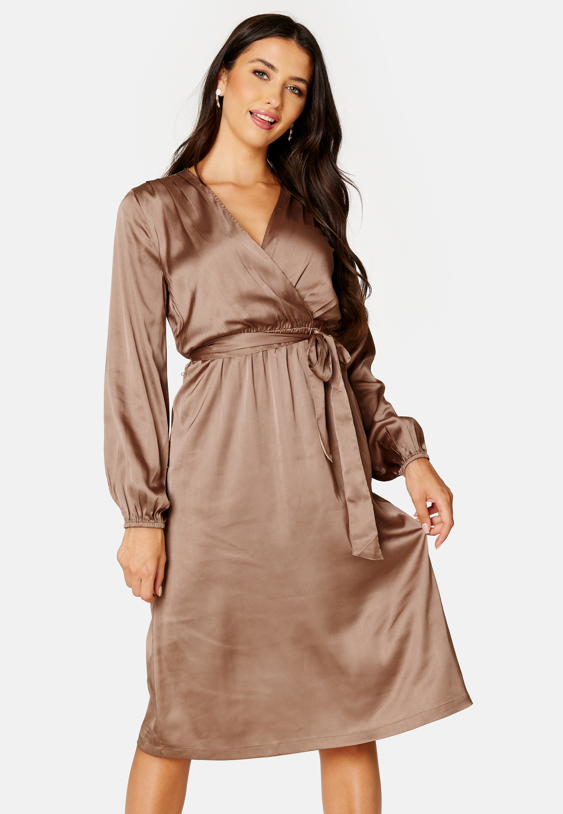 Gisele Satin Midi Dress 4