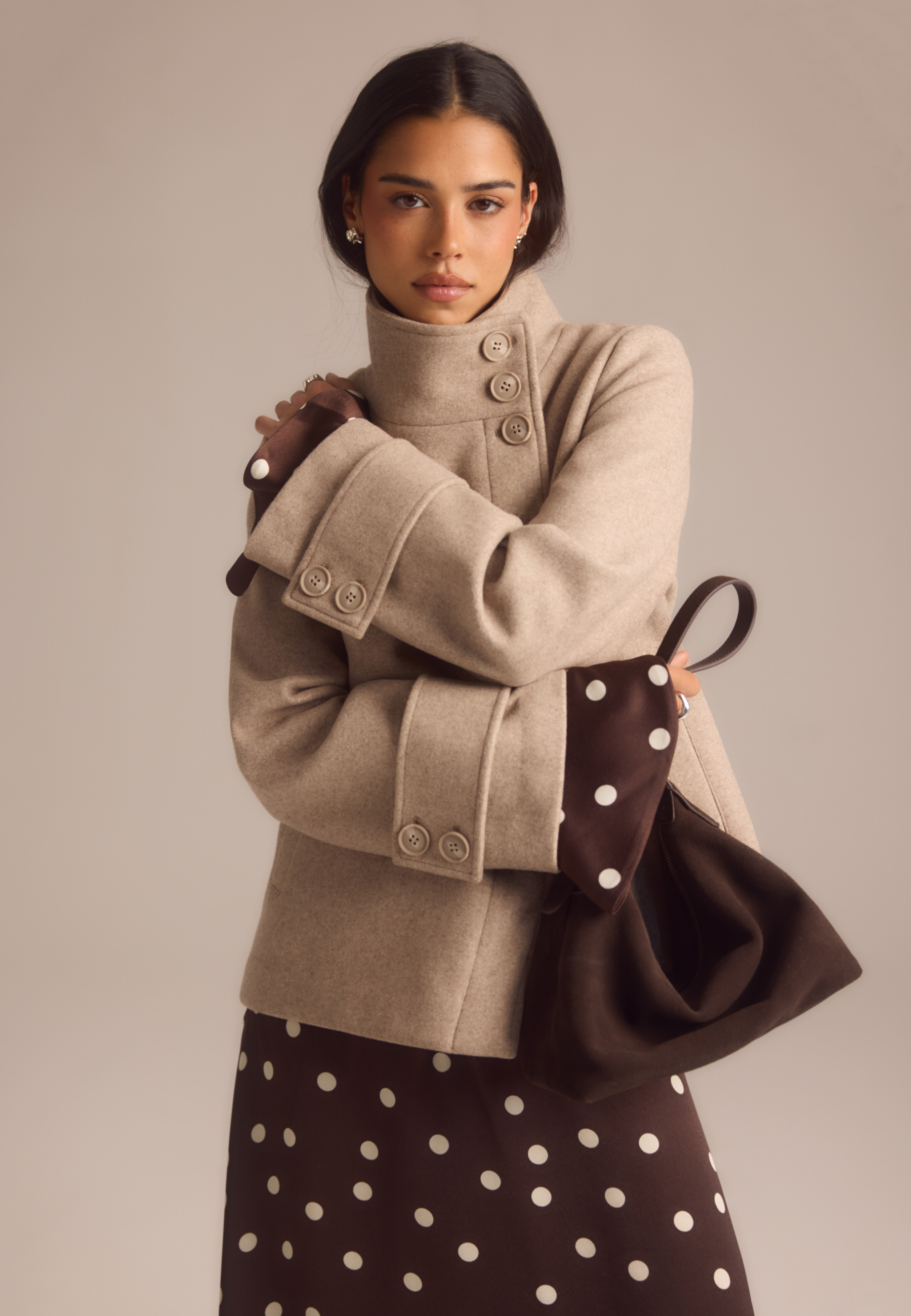 High Neck Short Coat