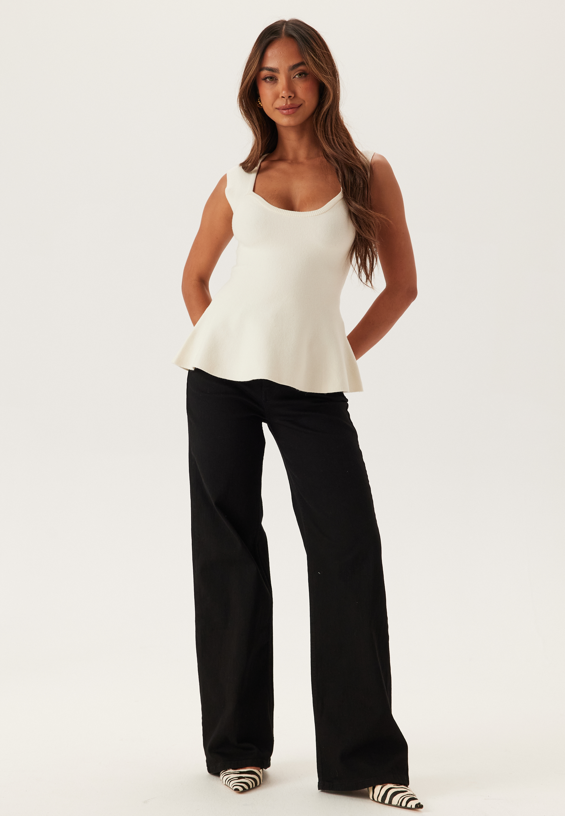 Knitted Peplum Top 2