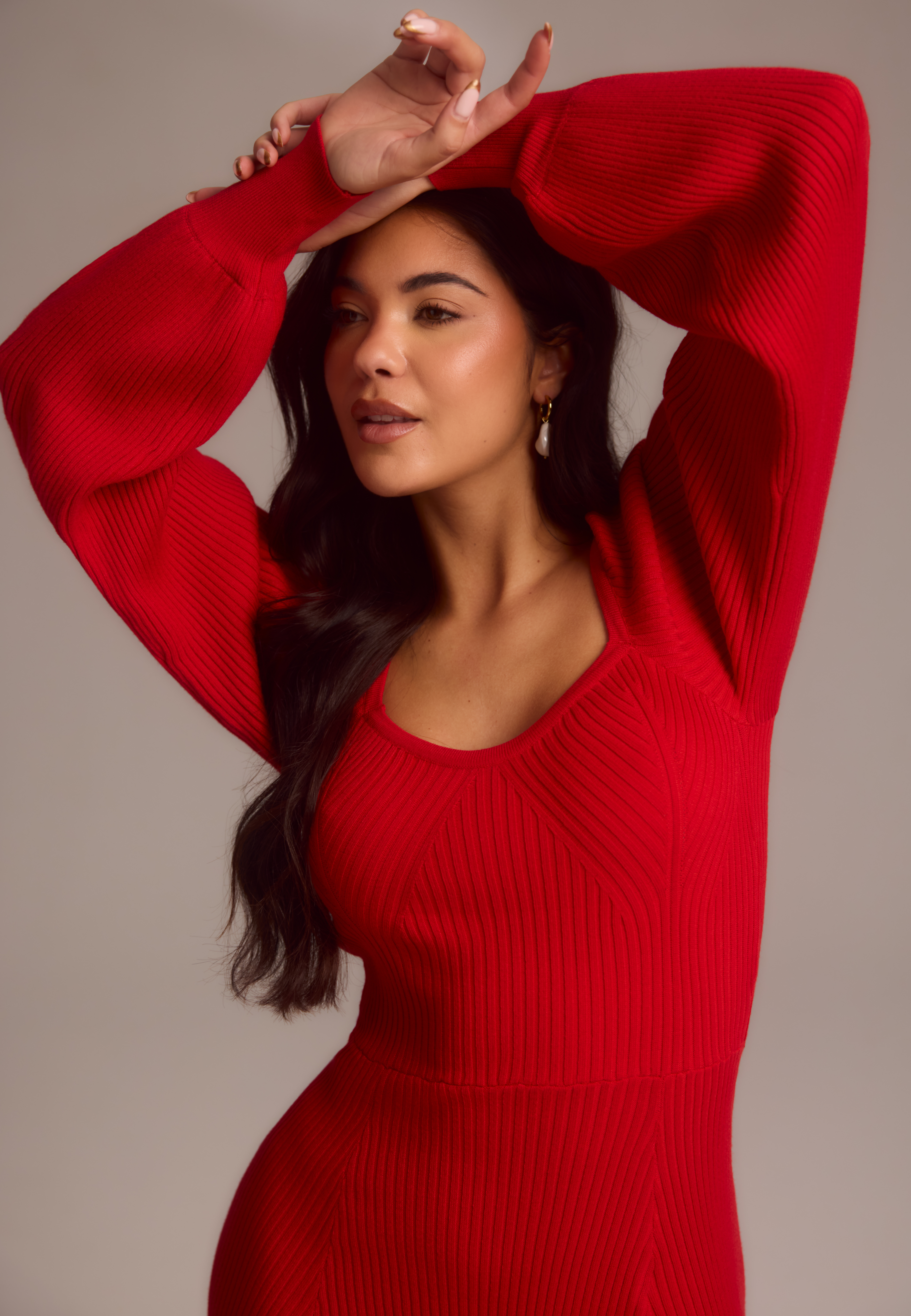 Knitted Short Skater Dress 2