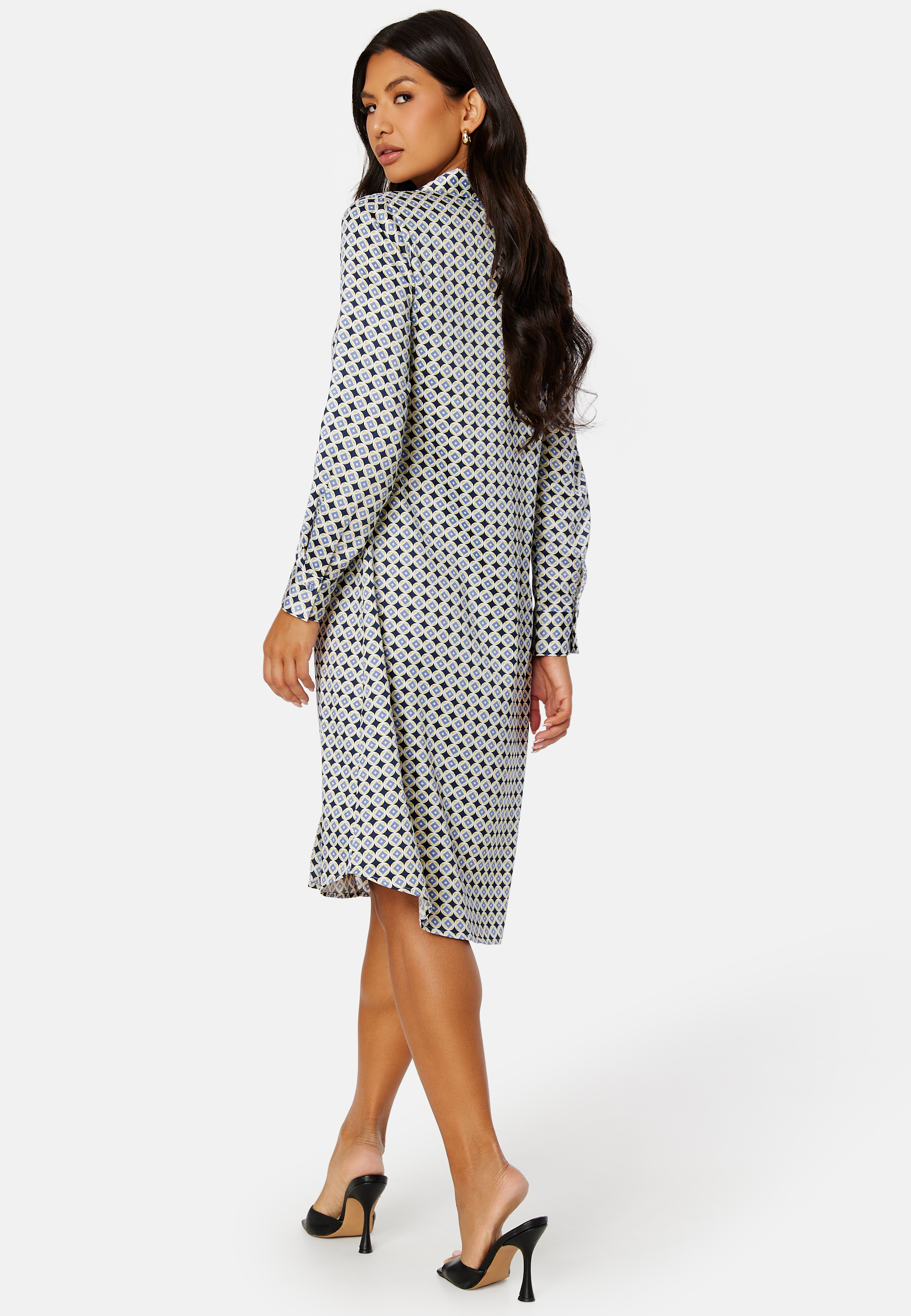 Lillyanna satin shirt dress 2