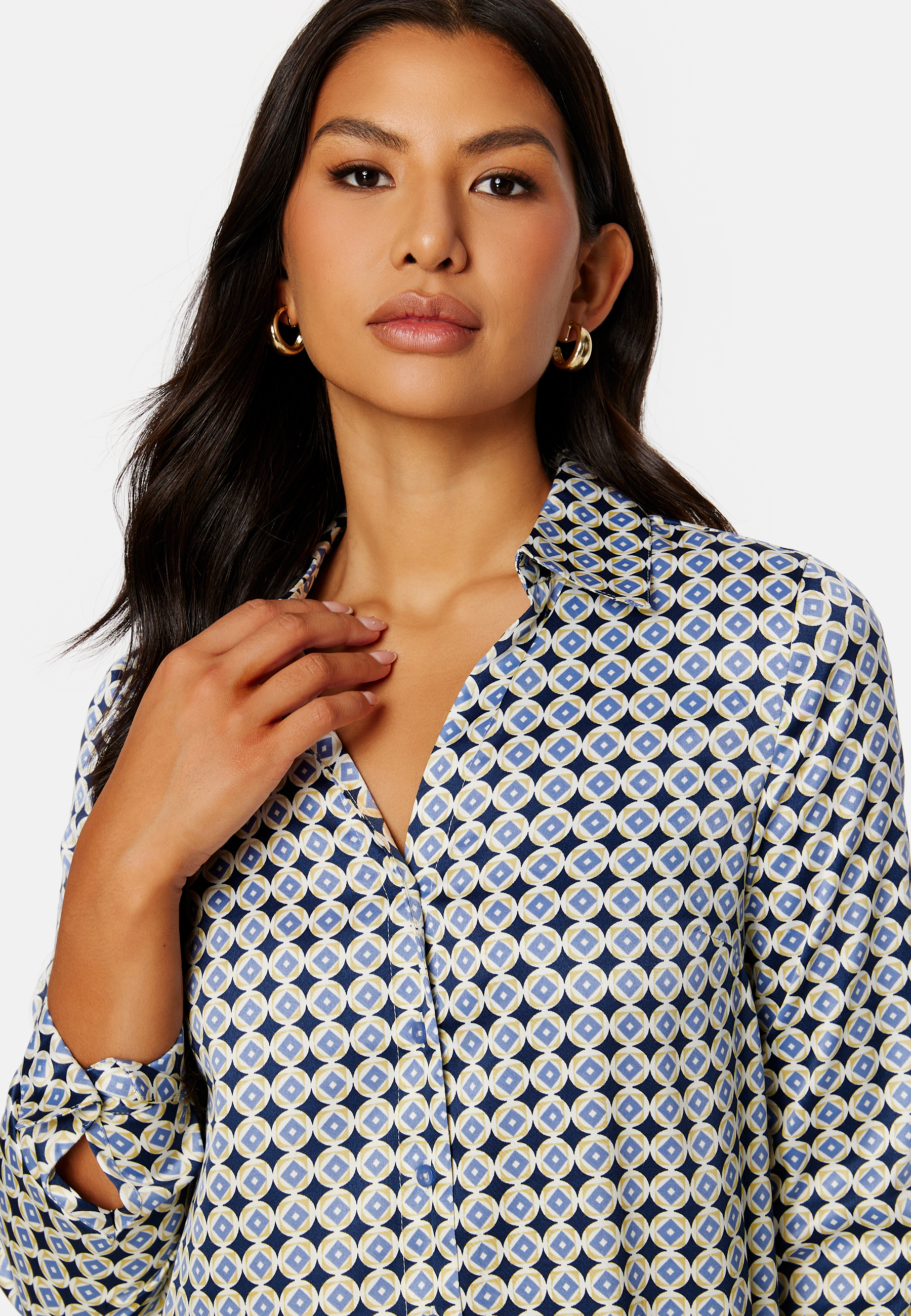 Lillyanna satin shirt dress 3