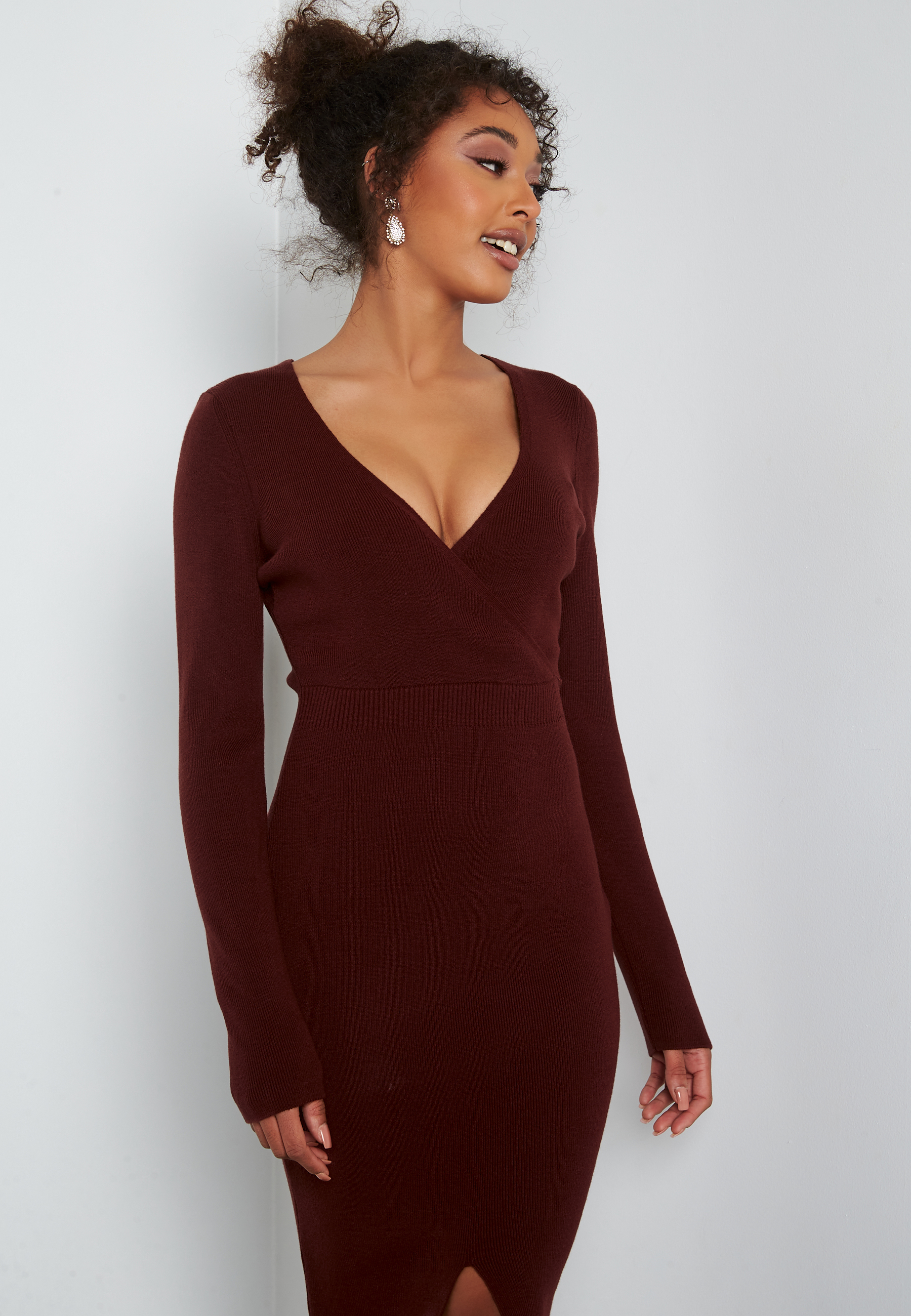 Lima knitted wrap dress 2