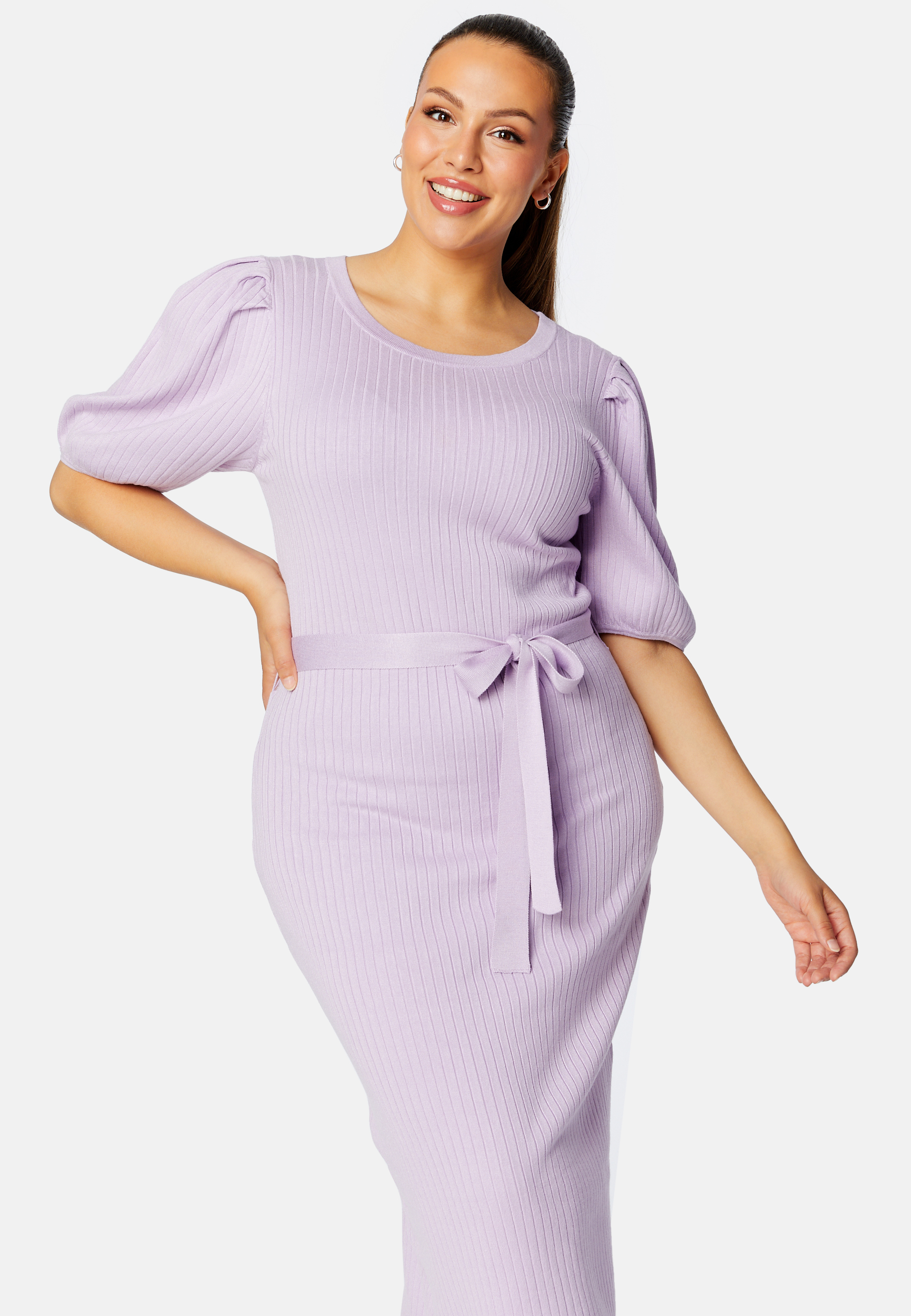 Linnelle knitted puff sleeve dress 2