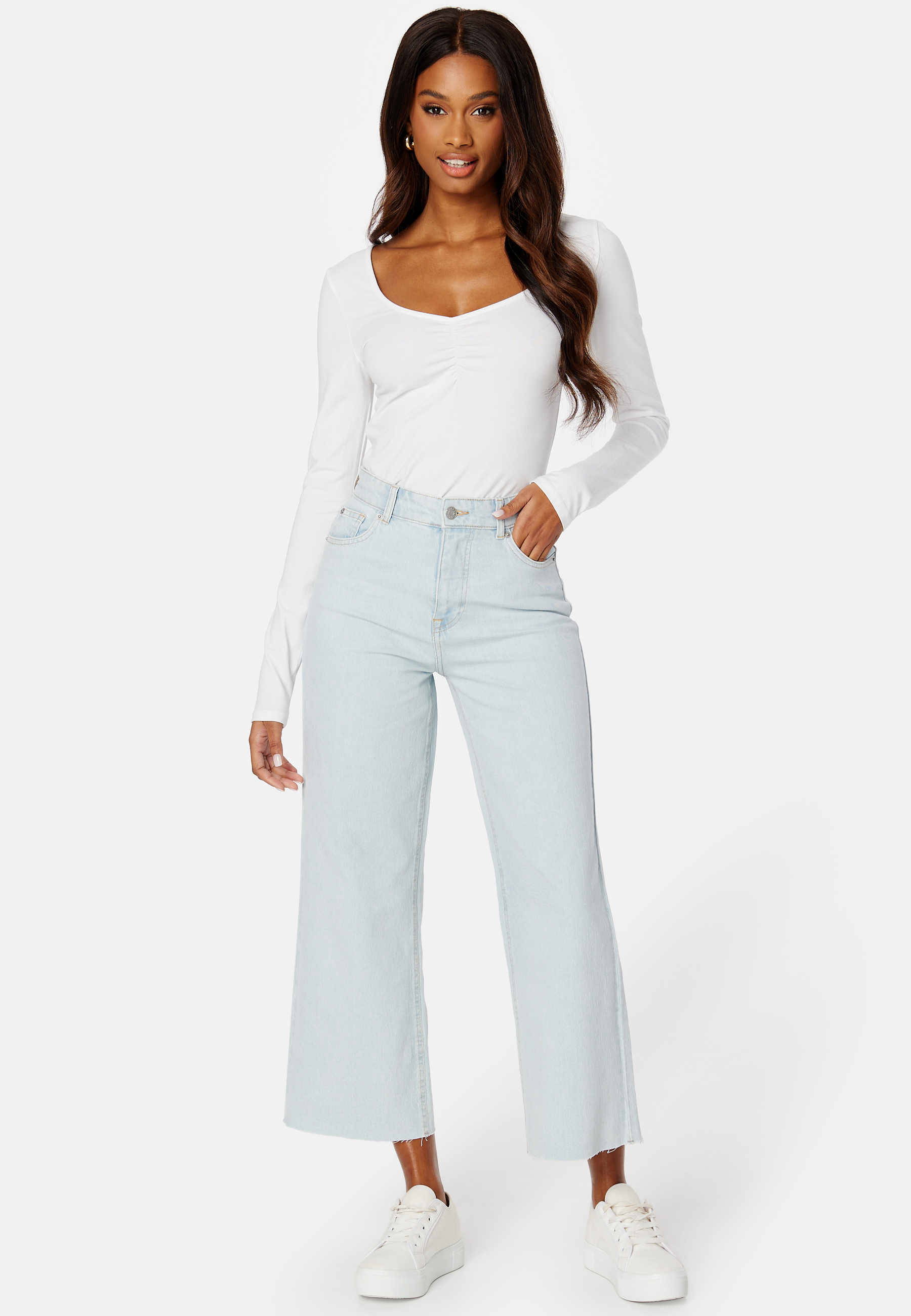Cropped Wide Jeans