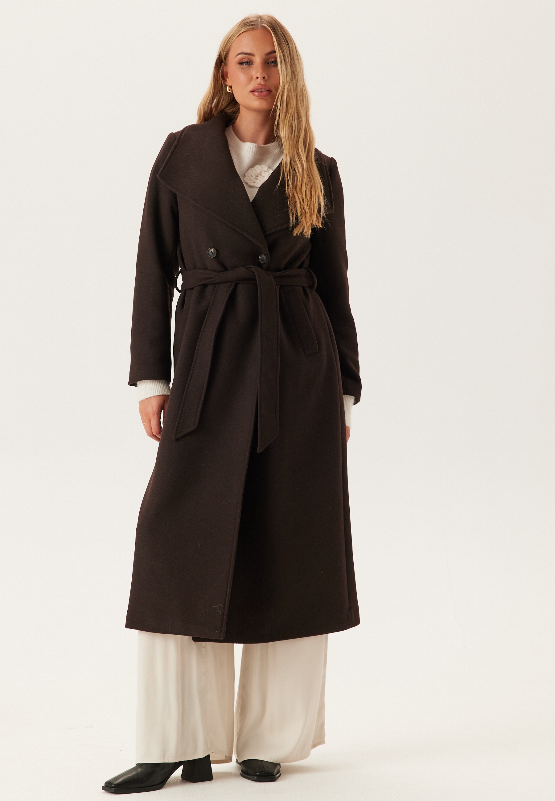 Long Wool Blend Coat 3