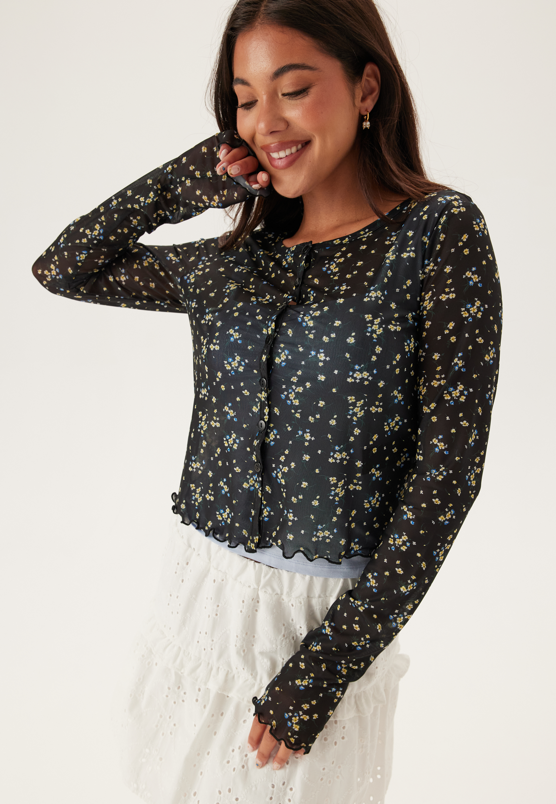 Mesh Cardigan Top 3