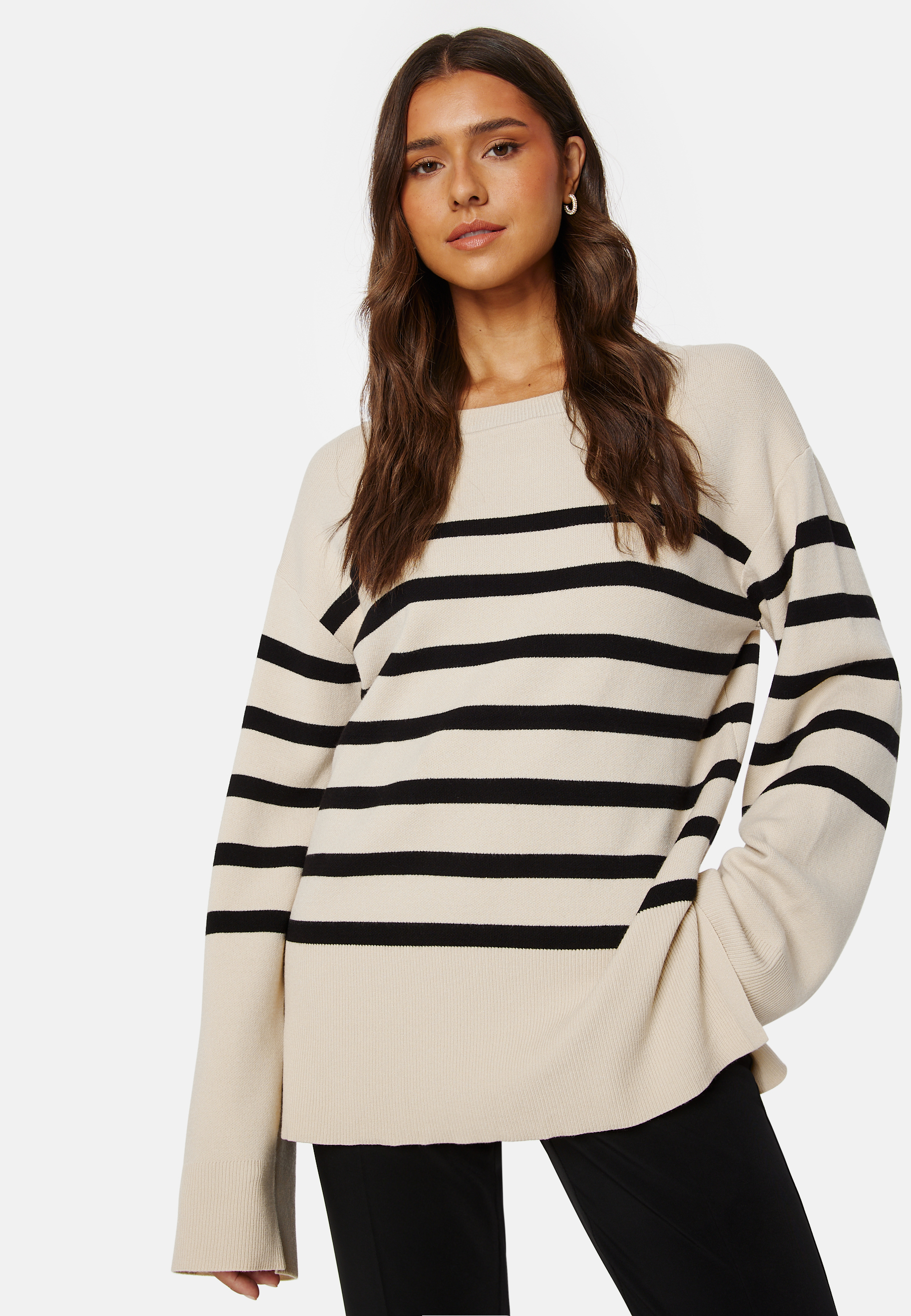 Oversized Striped Knitted Sweater