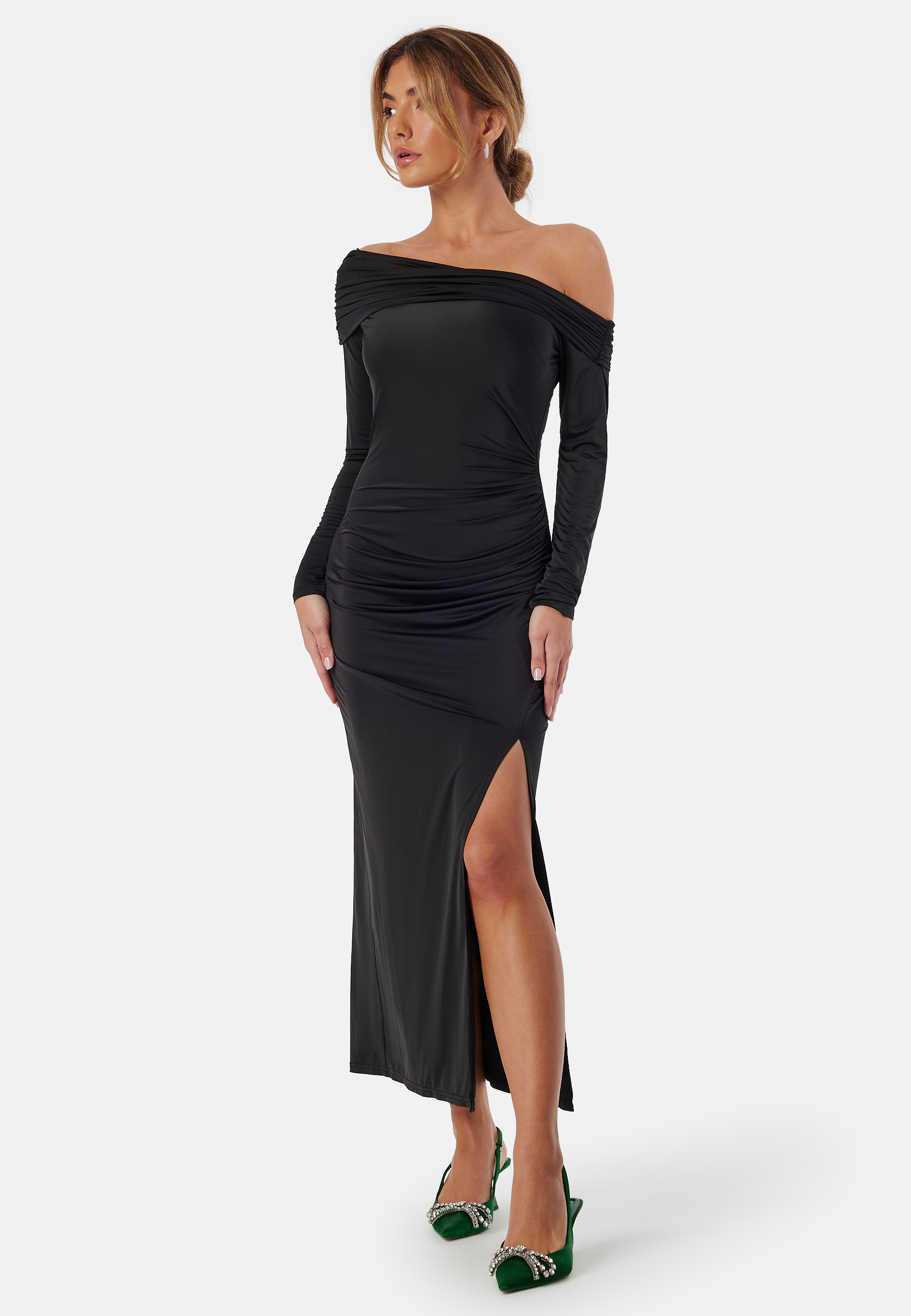Asymmetric Off Shoulder Soft Ankle Dress