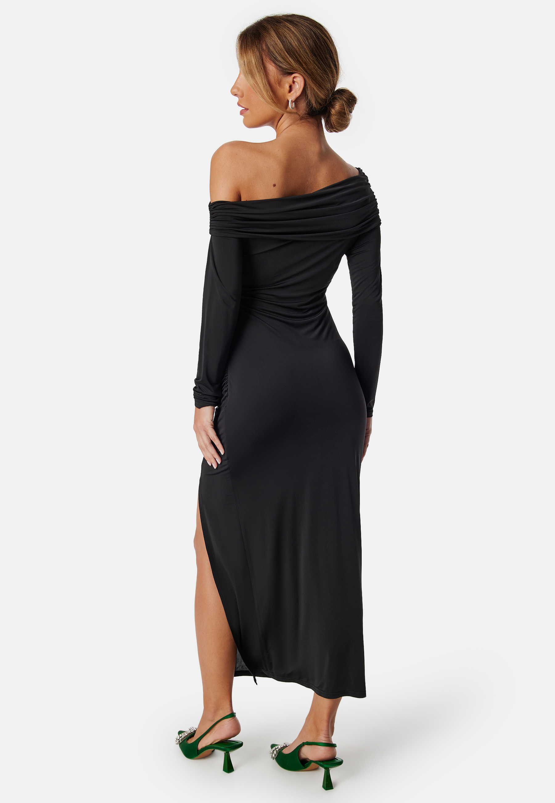 Asymmetric Off Shoulder Soft Ankle Dress 2