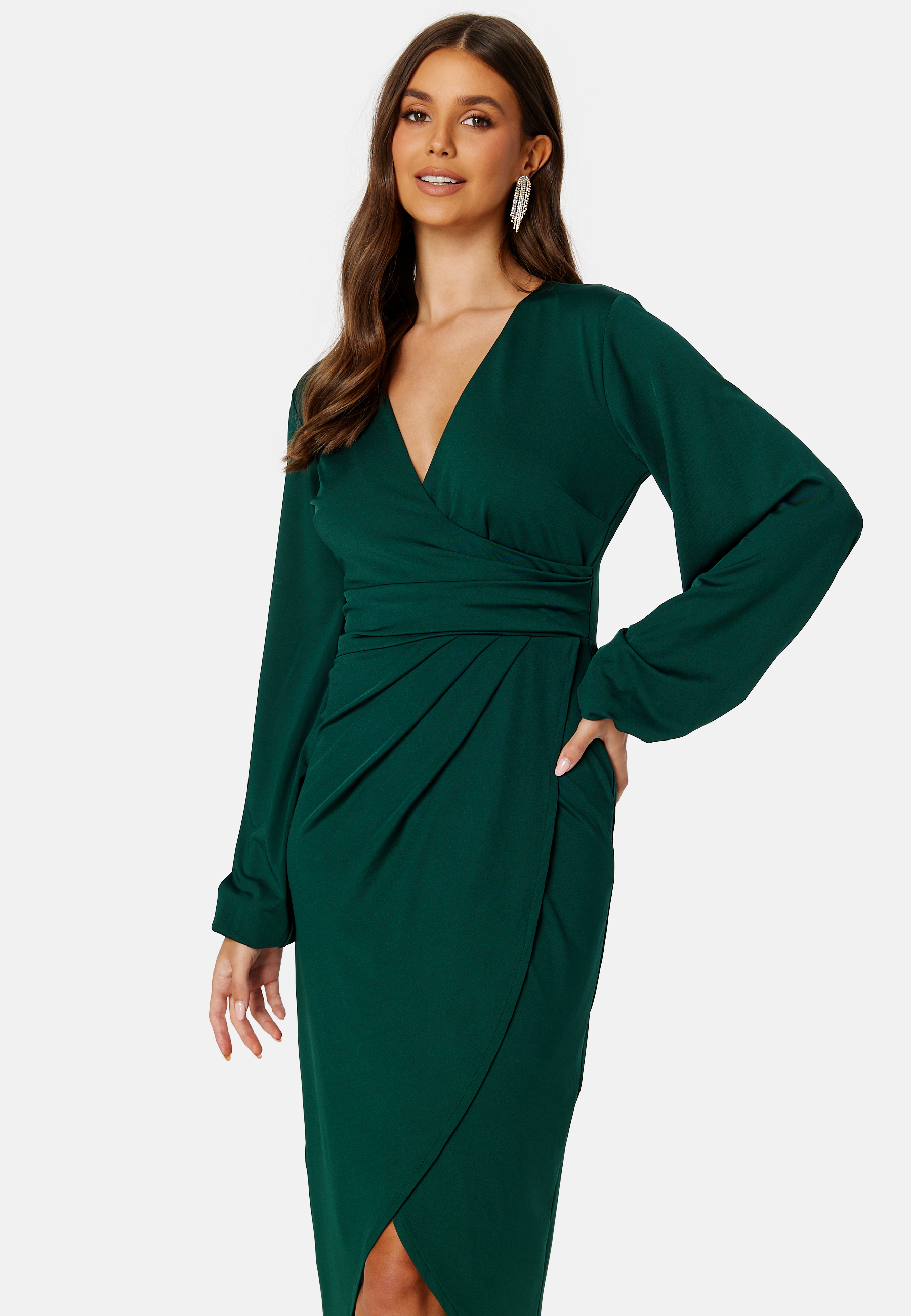 Wrap Stretchy Midi Dress 2