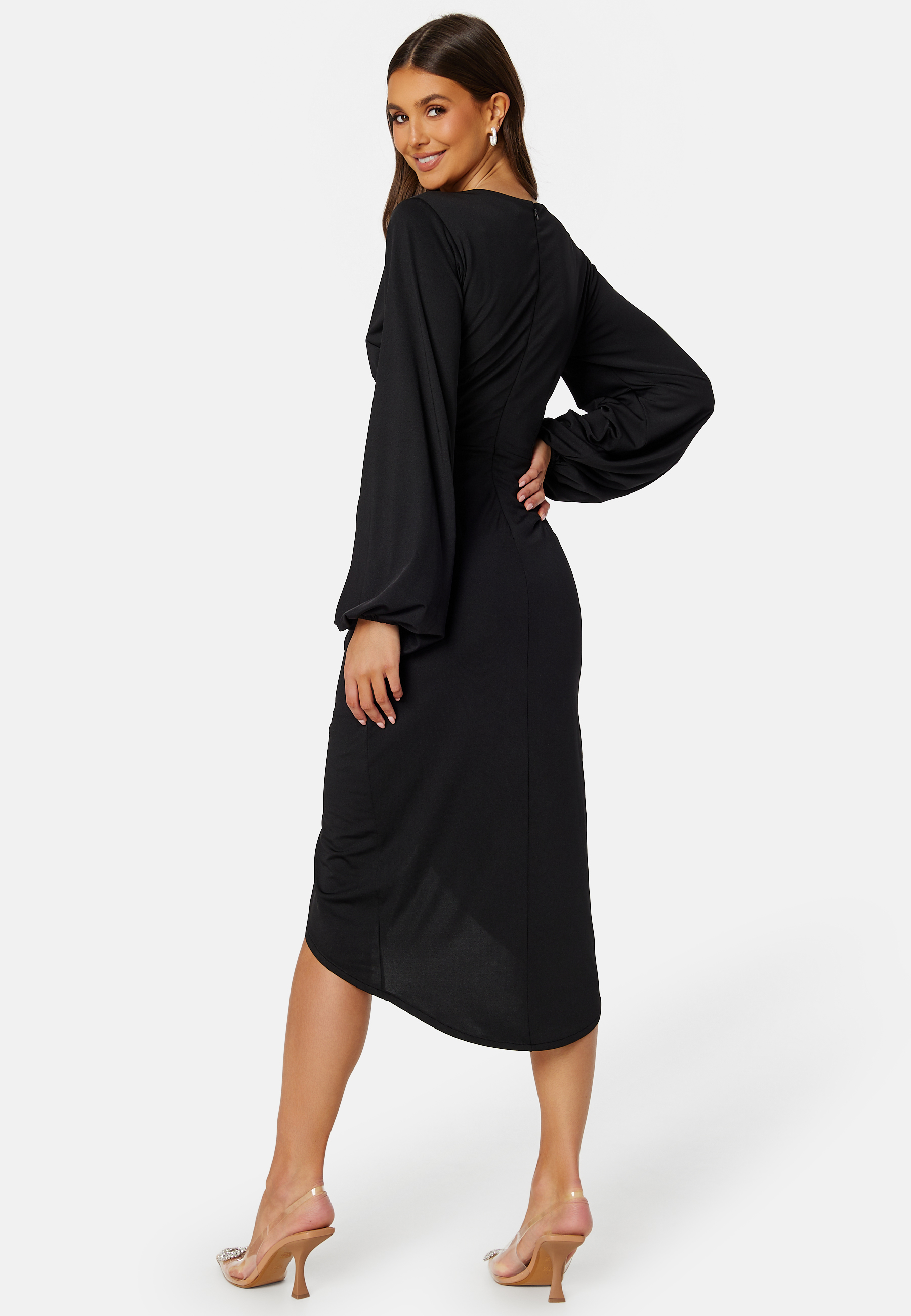 Wrap Stretchy Midi Dress 5