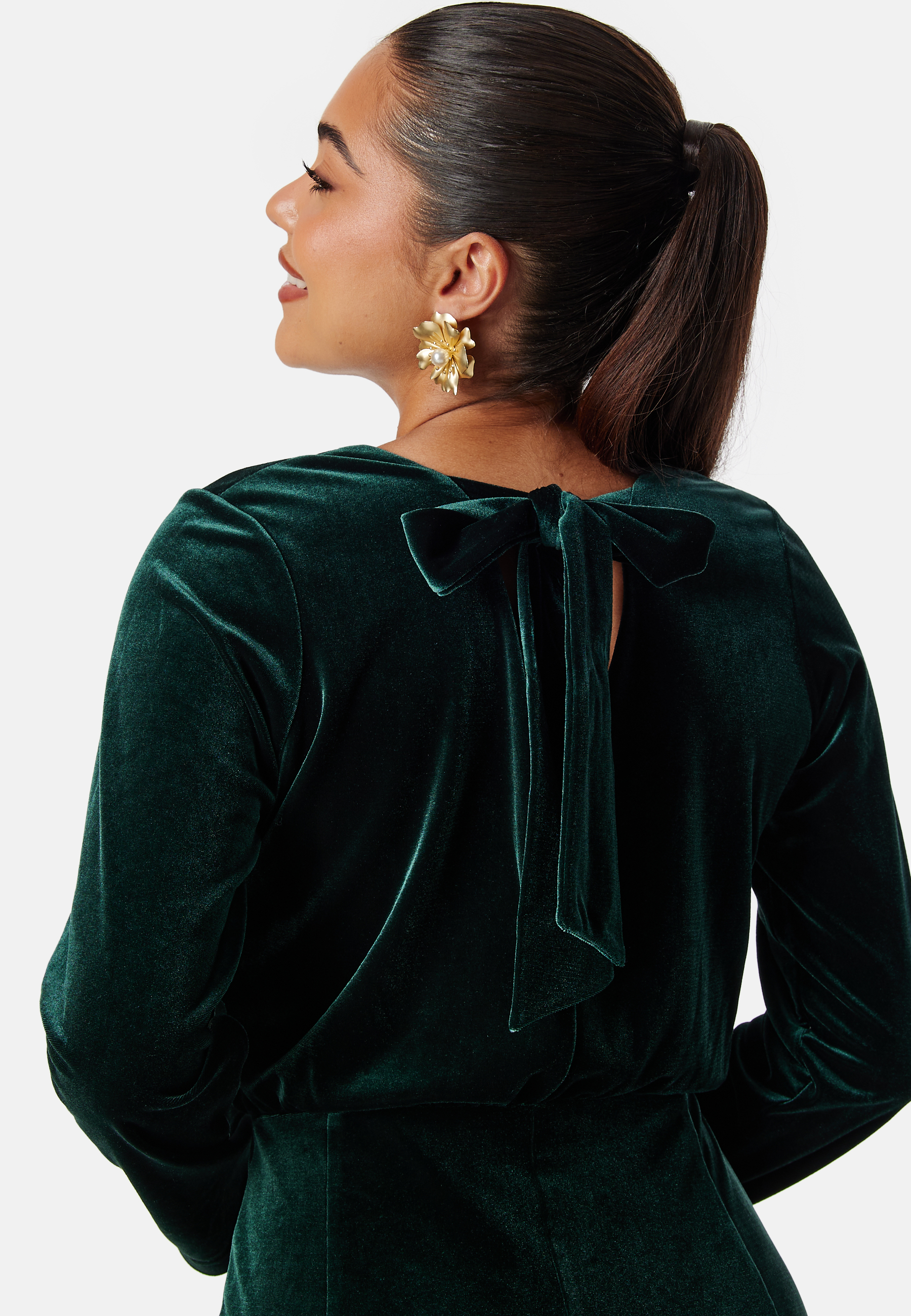 Bow Velvet Midi Dress 3