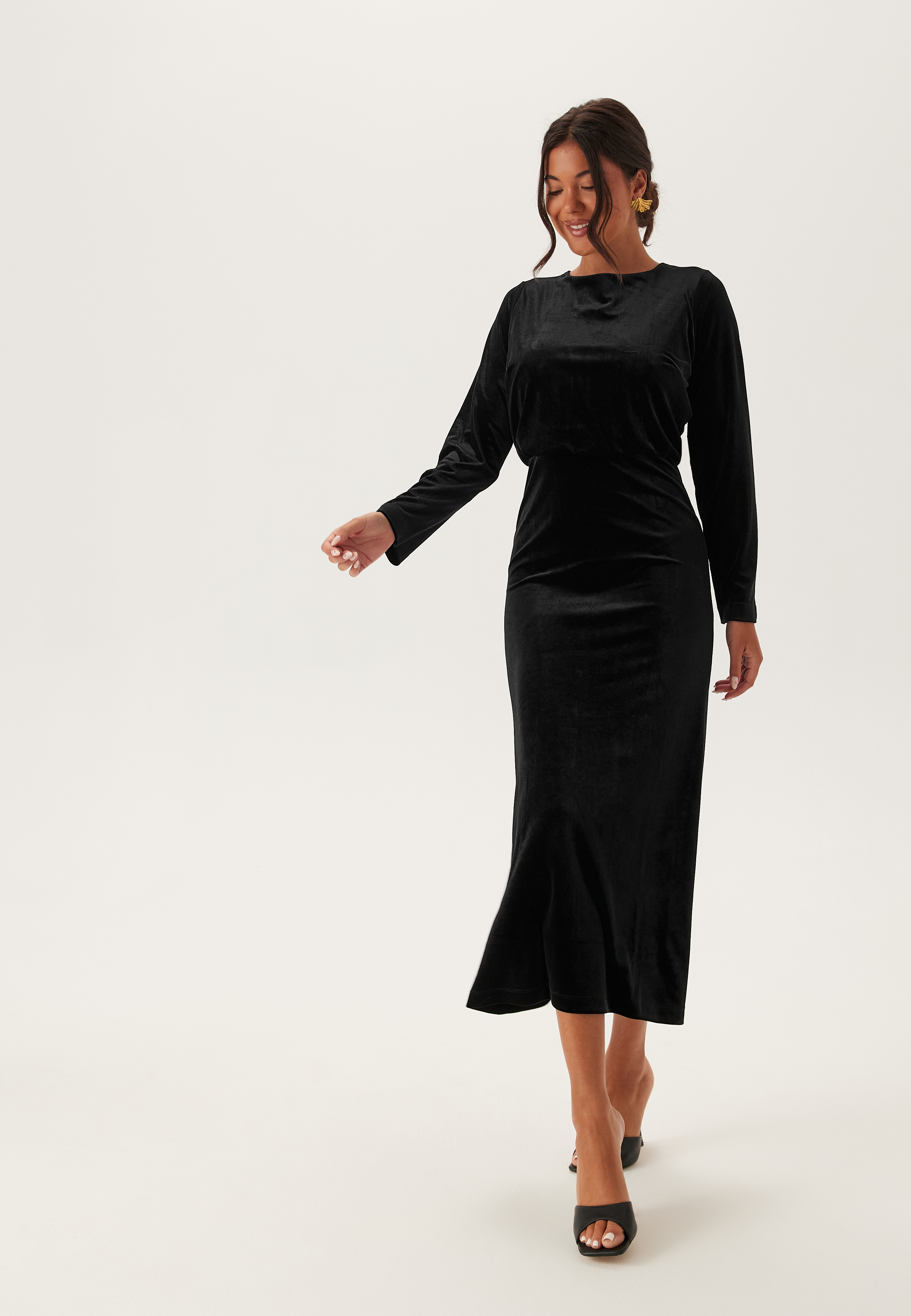 Bow Velvet Midi Dress 6