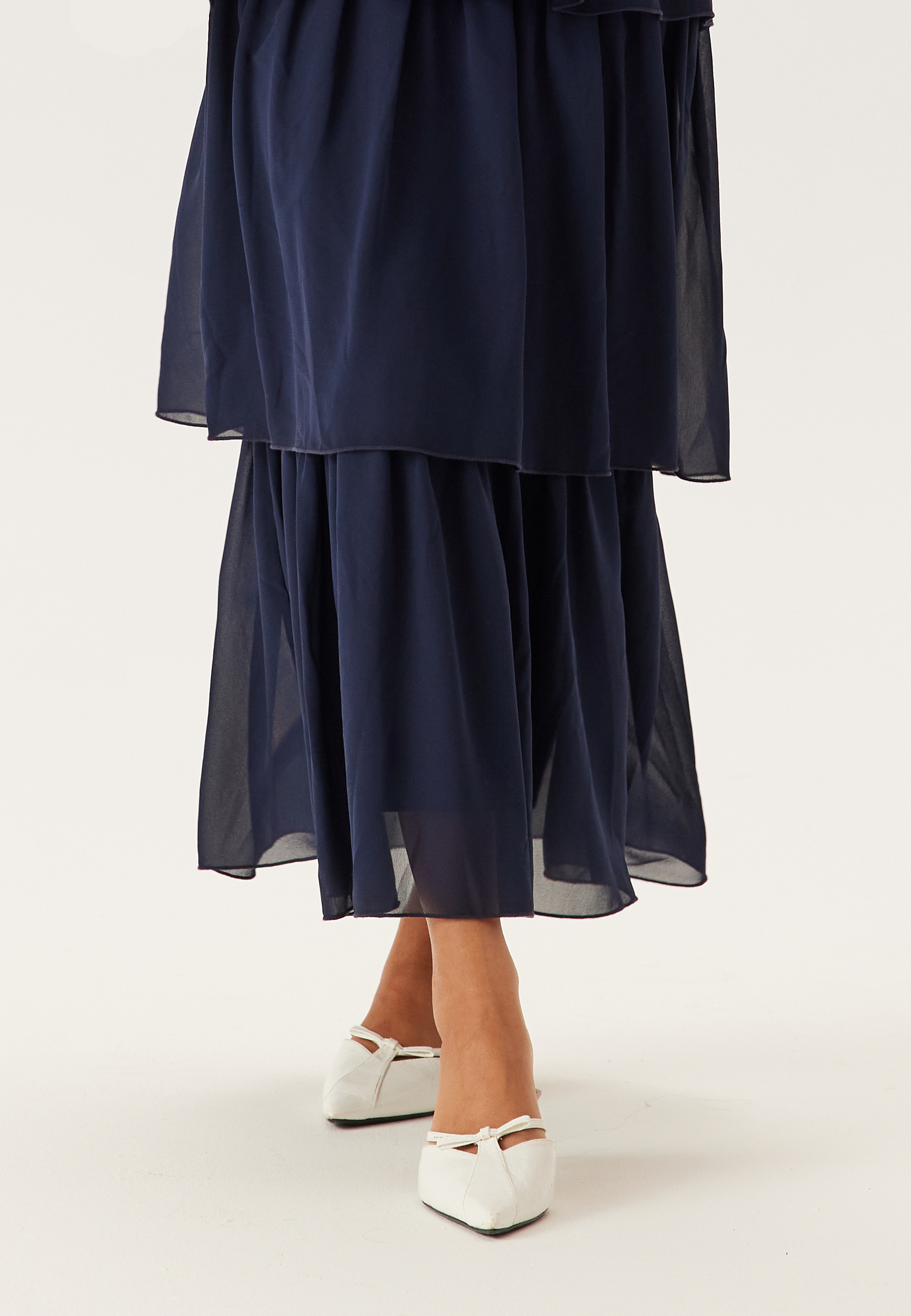 Butterfly Sleeve Flounce Dress 3