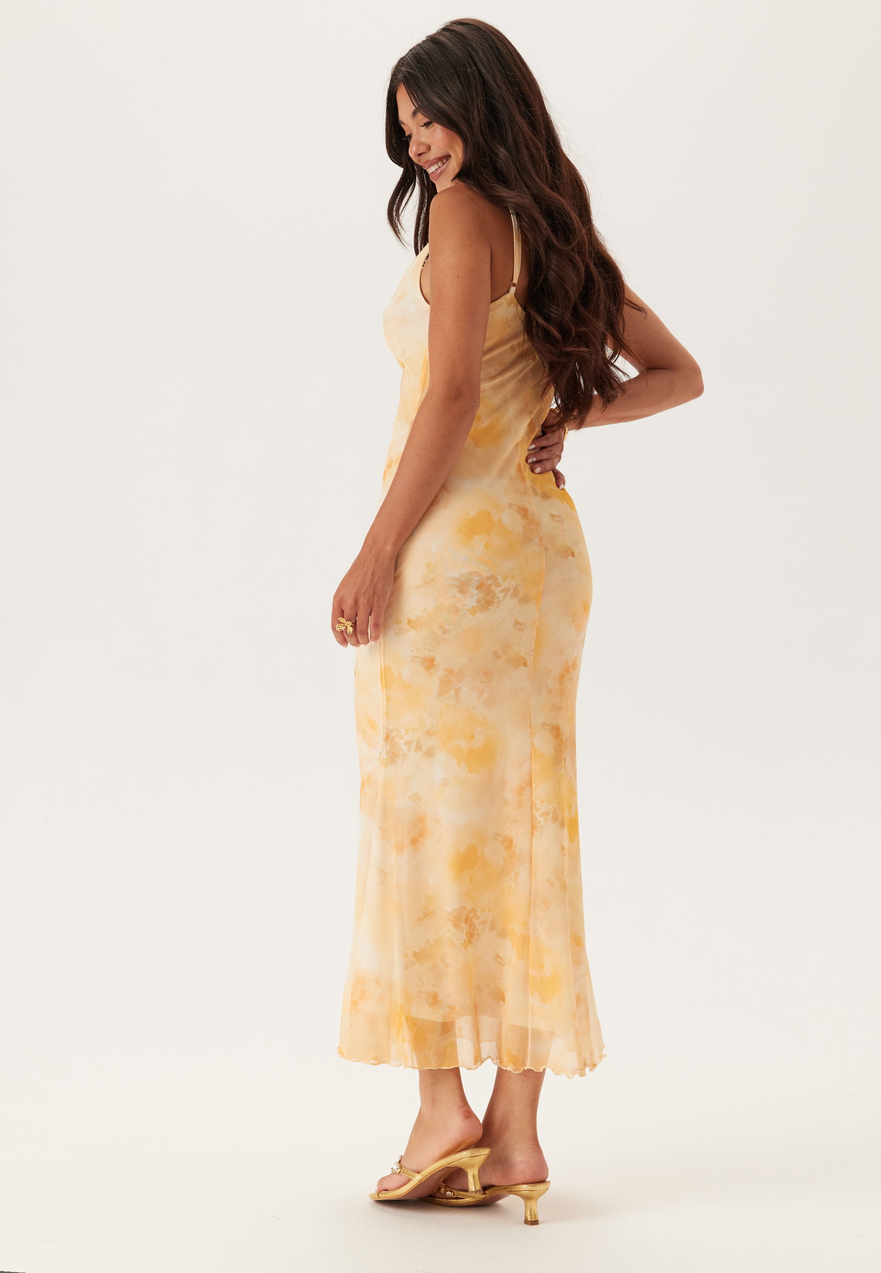 Cowl Neck Mesh Dress 2