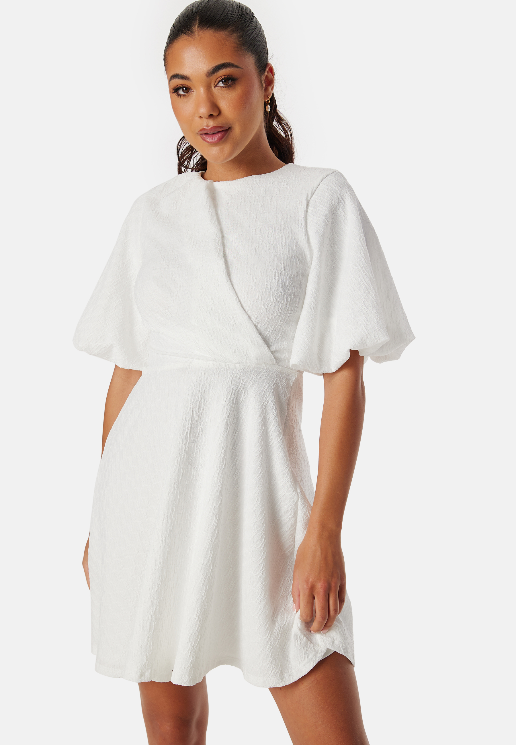 Draped Front Structured Dress