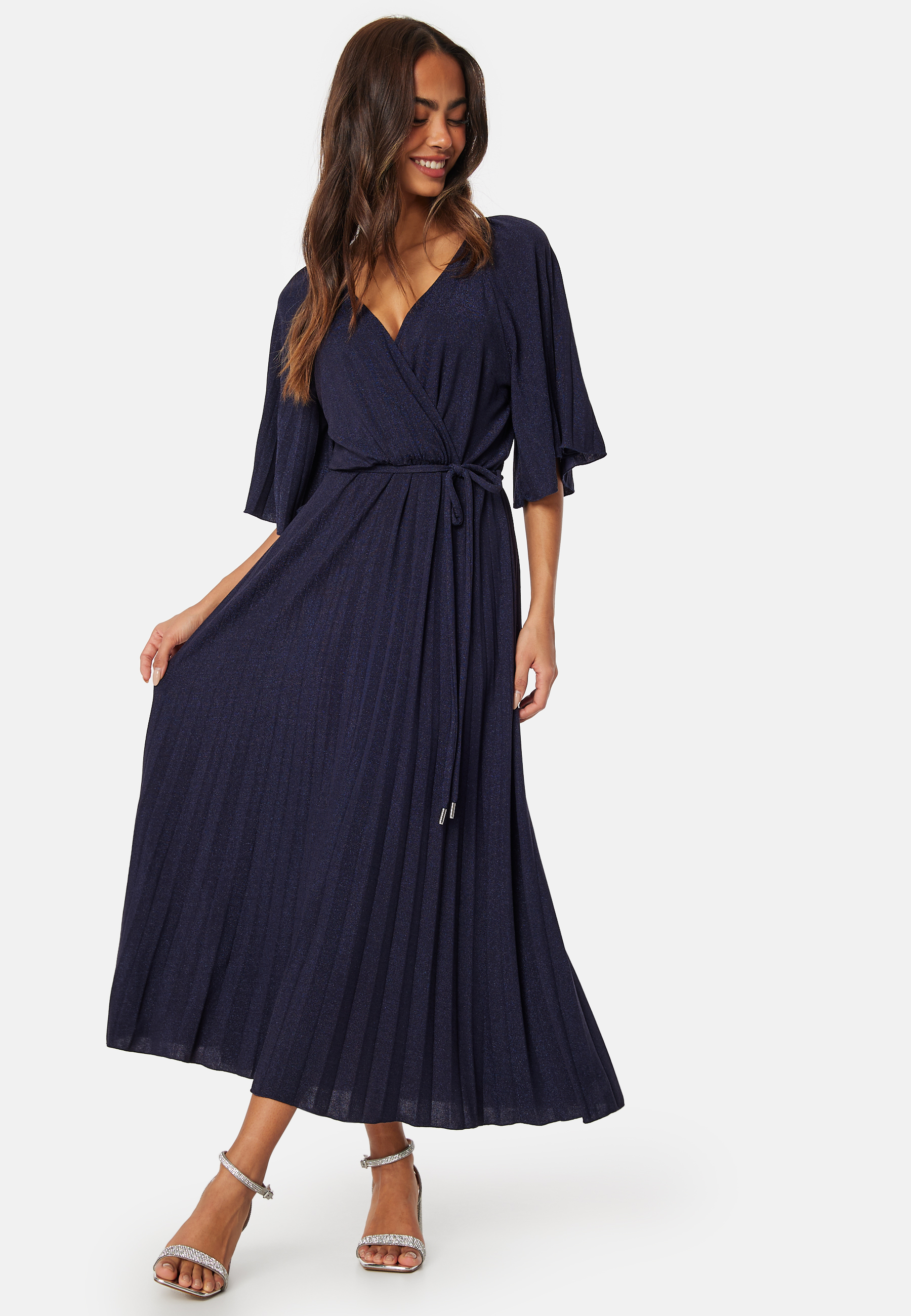 Elsina Pleated Sparkling Dress