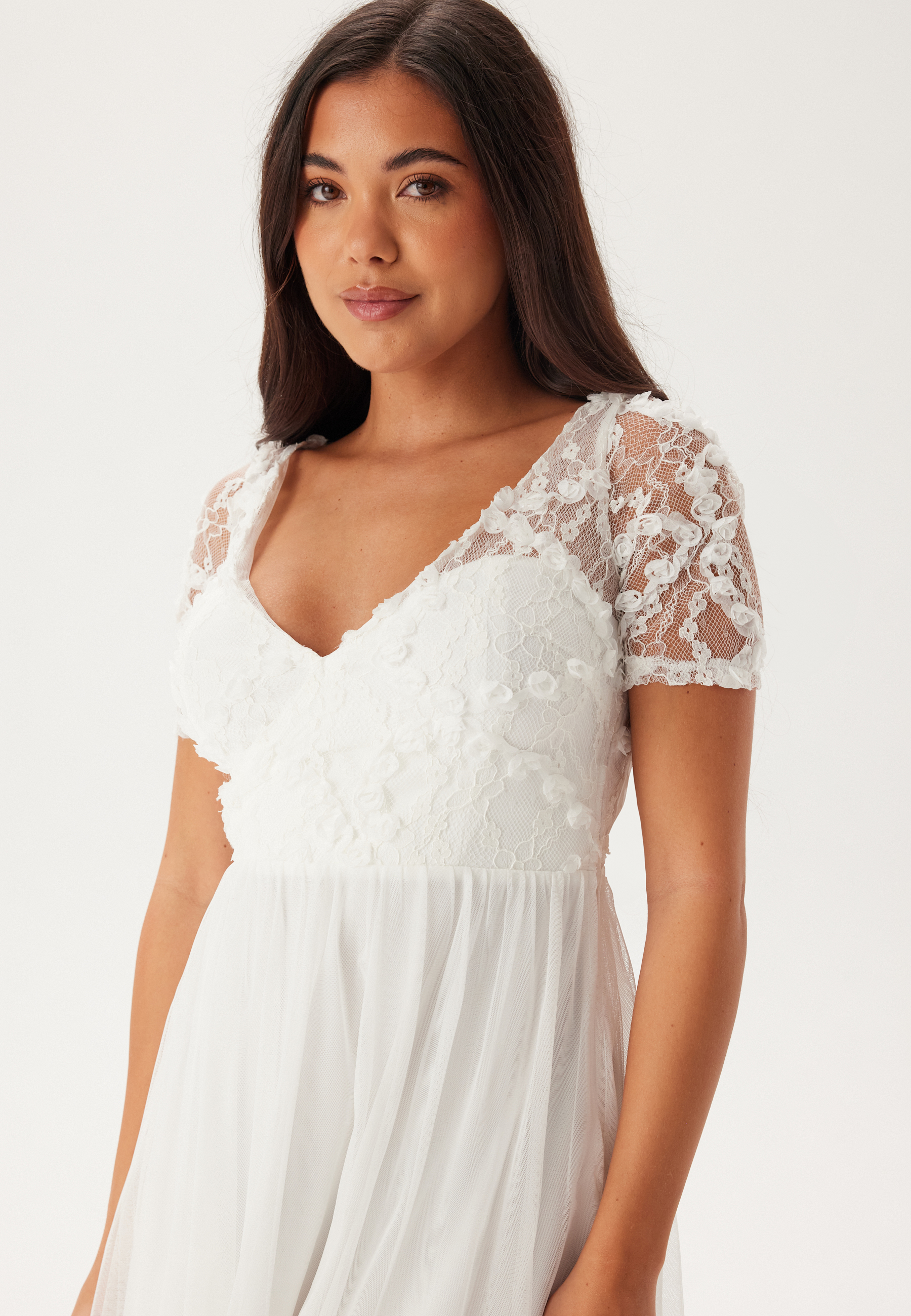 Floral V-Neck Short Dress 2